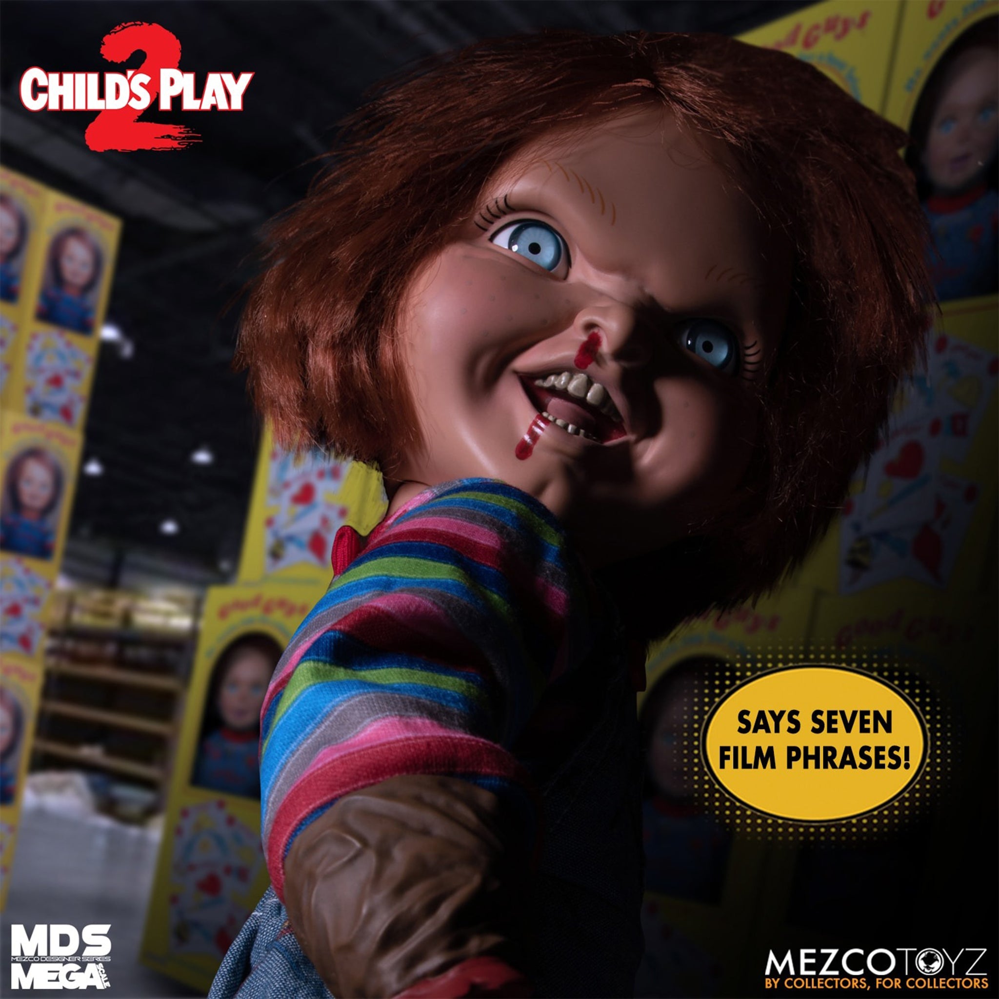Childs Play Talking Chucky Mezco Toyz Action Figure 38cm