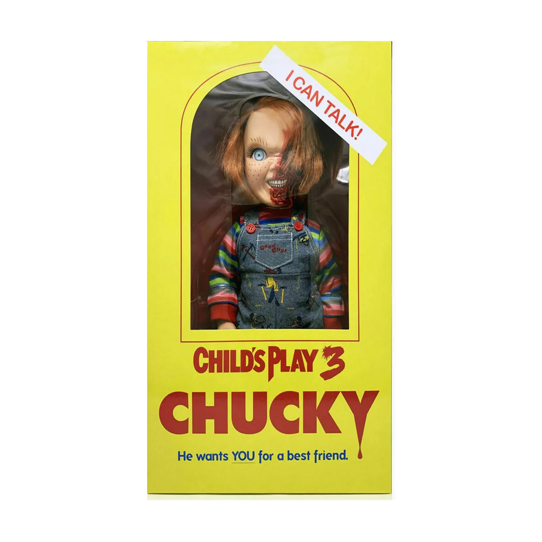 Childs Play Talking Chucky Mezco Toyz Action Figure 38cm – Child's Play, Mezco Toyz, 38 cm, brand new collector item, Uncanny Collectibles Dublin Ireland