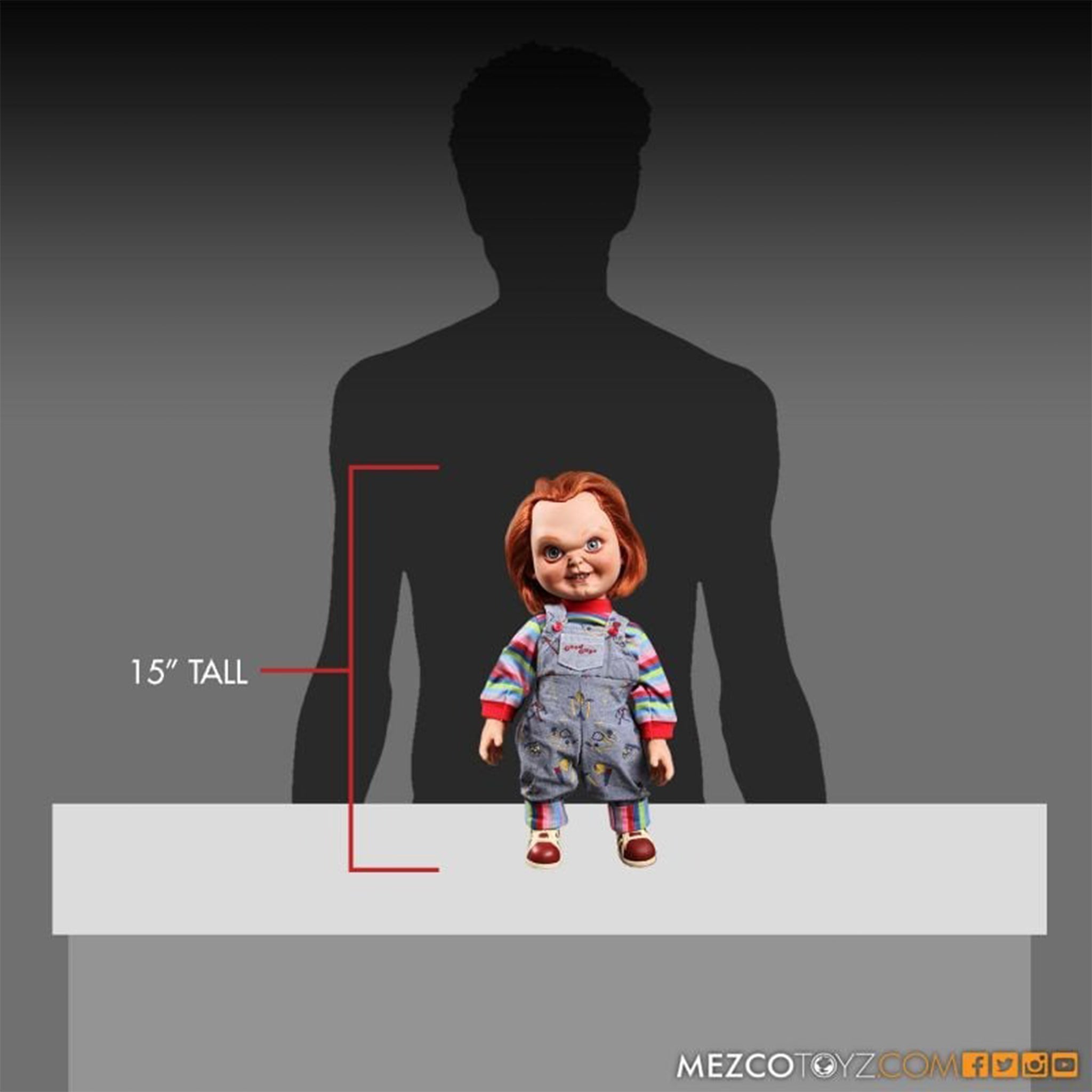 Childs Play Talking Chucky Mezco Toyz Action Figure 38cm