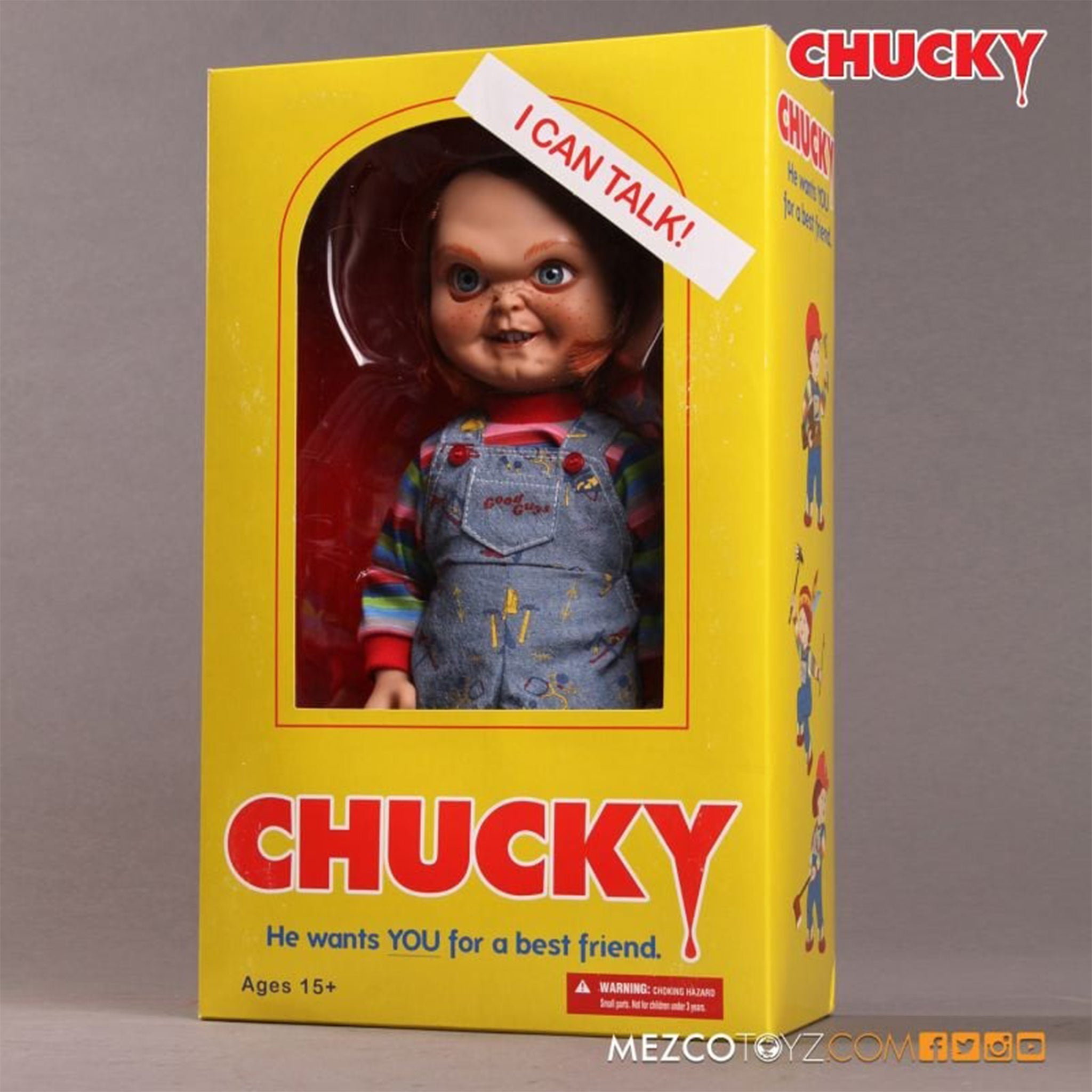 Childs Play Talking Chucky Mezco Toyz Action Figure 38cm – Child's Play, Mezco Toyz, 38 cm, brand new collector item, Uncanny Collectibles Dublin Ireland