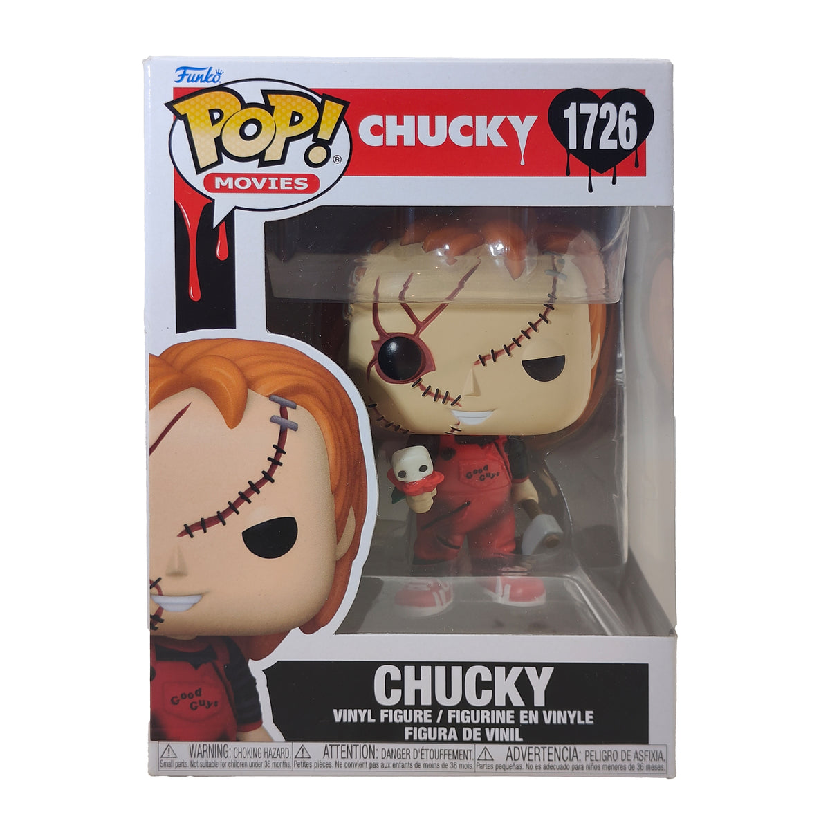 Child's Play Valentine's Chucky With Rose and Axe Funko Pop 1726 Vinyl Figure