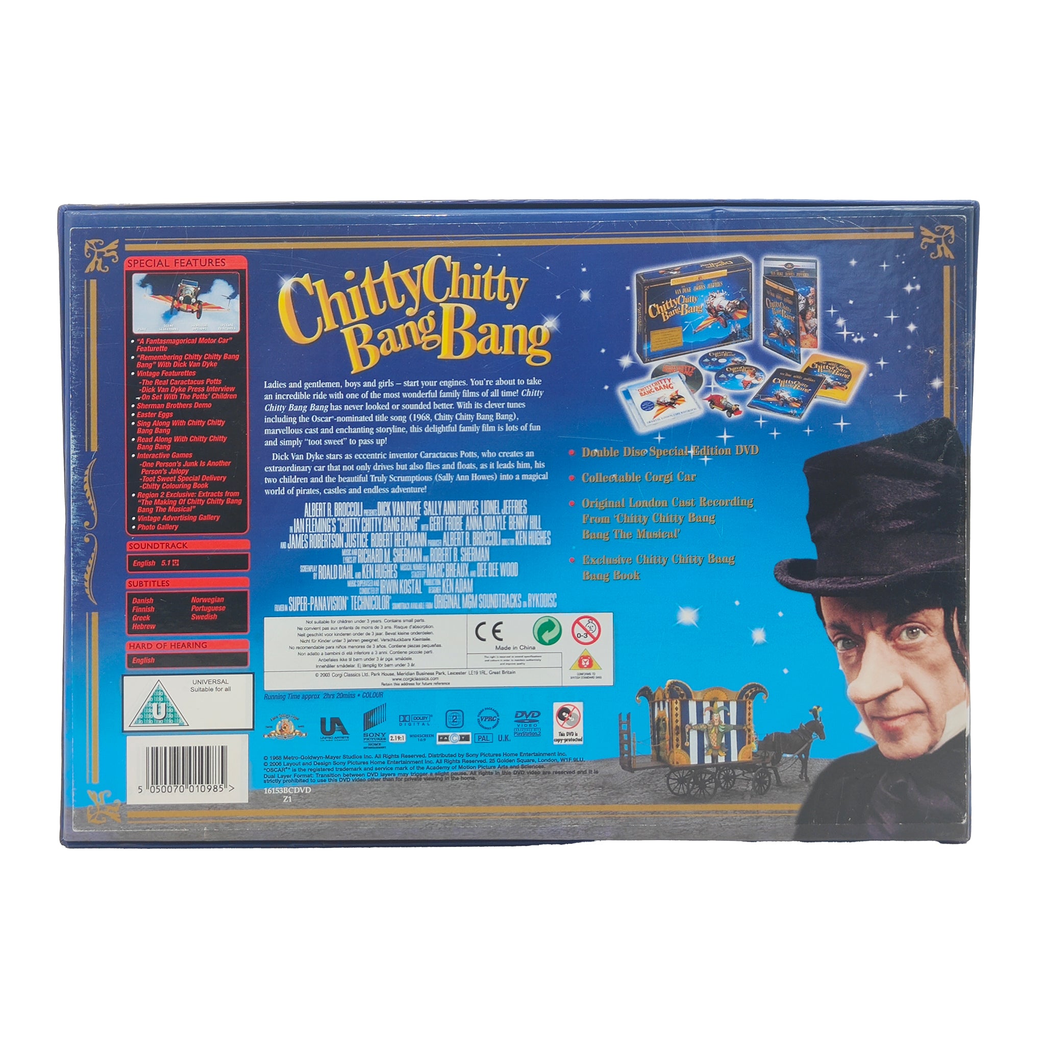 Chitty Chitty Bang Bang Collector's Edition DVD Gift Set Corgi Car Book CD