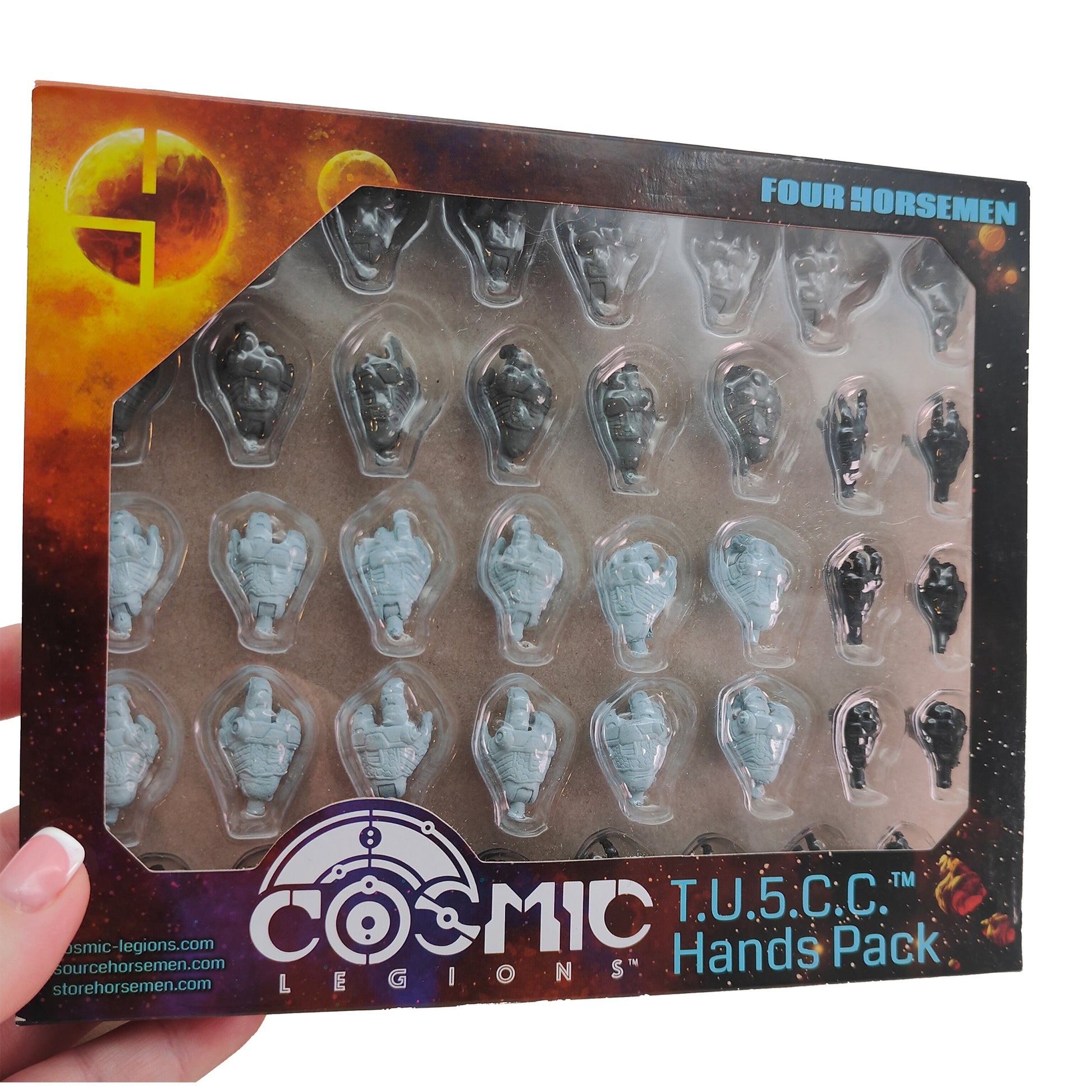 Cosmic Legions Hvalkatar Book One T.U.5.C.C Hands Accessory Pack Four Horsemen Studios 2023