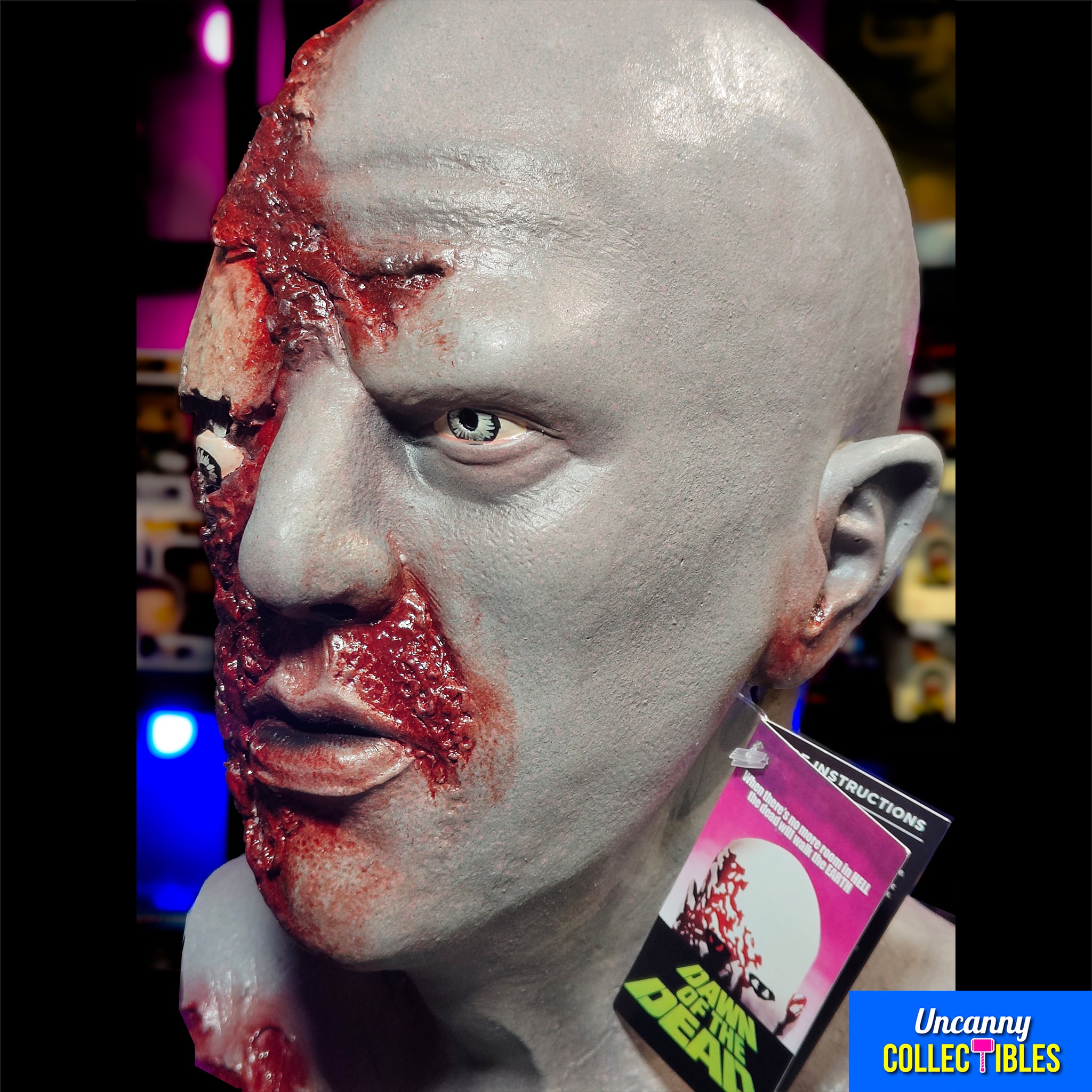 Dawn Of The Dead Airport Zombie Trick or Treat Studios Full Head Latex Mask – Dawn of the Dead, Trick or Treat Studios, 35 cm, 2024, brand new collector item, Uncanny Collectibles Dublin Ireland