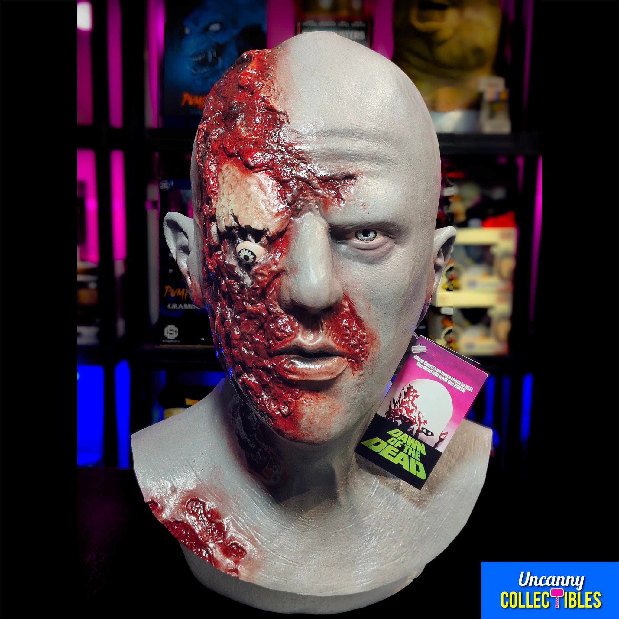 Dawn Of The Dead Airport Zombie Trick or Treat Studios Full Head Latex Mask – Dawn of the Dead, Trick or Treat Studios, 35 cm, 2024, brand new collector item, Uncanny Collectibles Dublin Ireland