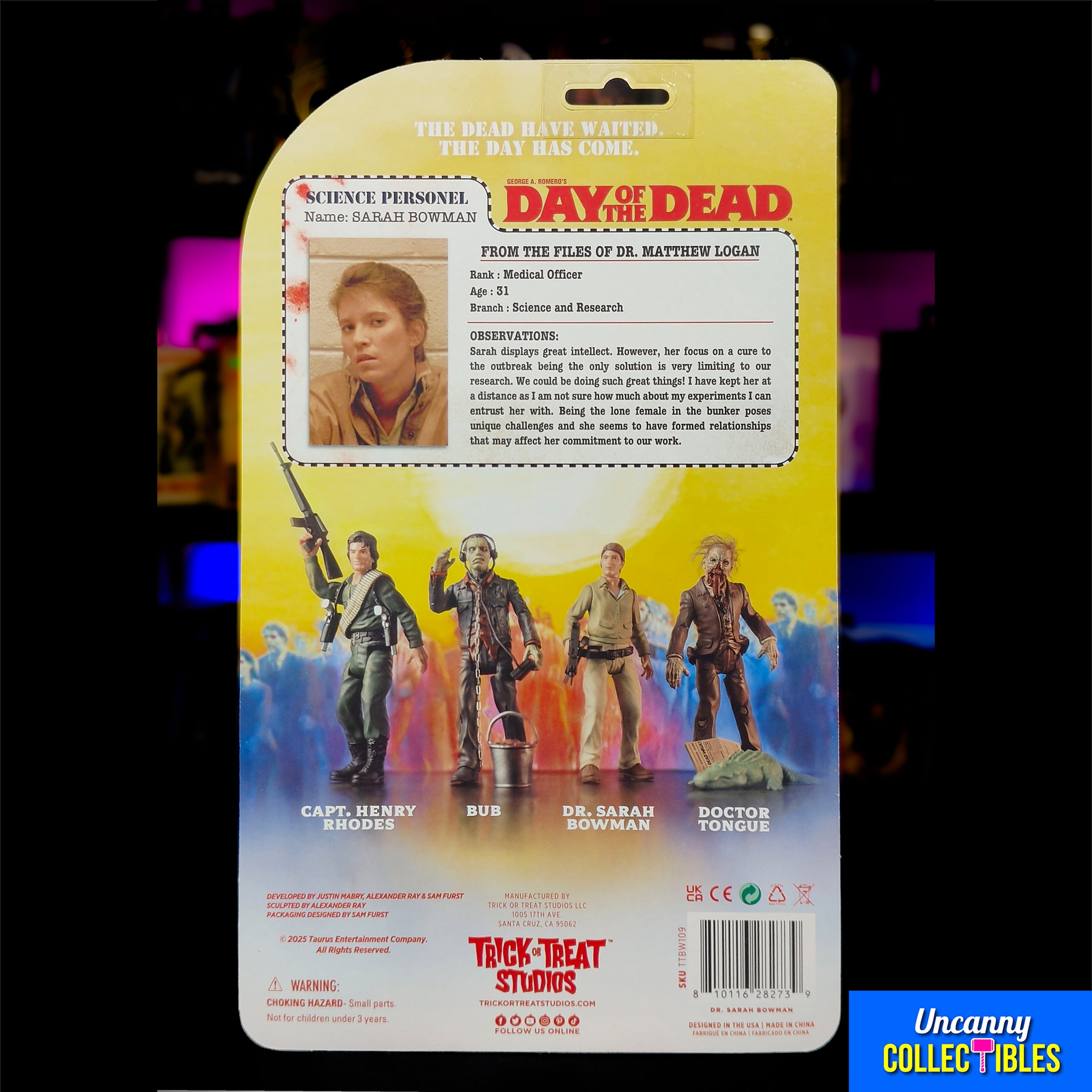 Day of the Dead 1985 Dr Sarah Bowman Trick or Treat Studios Action Figure