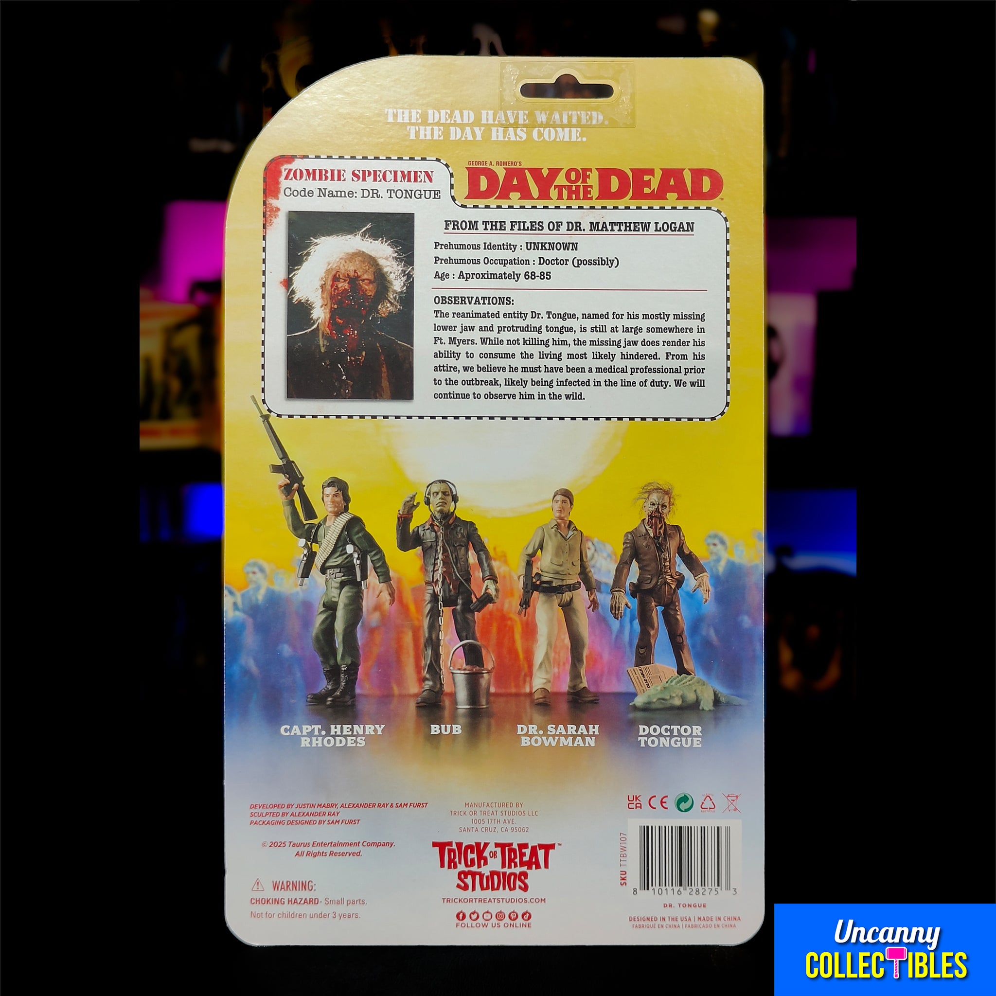Day of the Dead Bub Rhodes Sarah Dr Tongue Trick or Treat Studios Figure Set