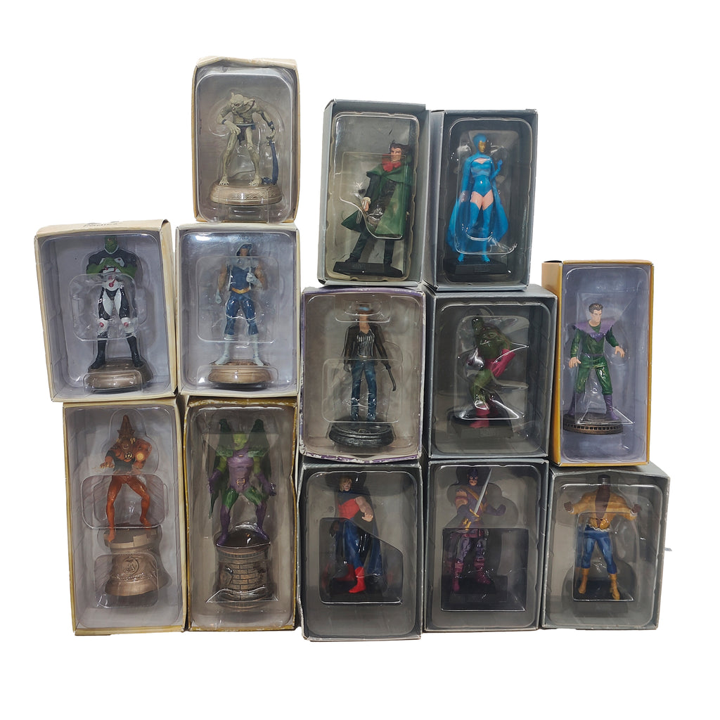 DC and Marvel Eaglemoss Figurine Bundle 13 Figures Luke Cage Brainiac
