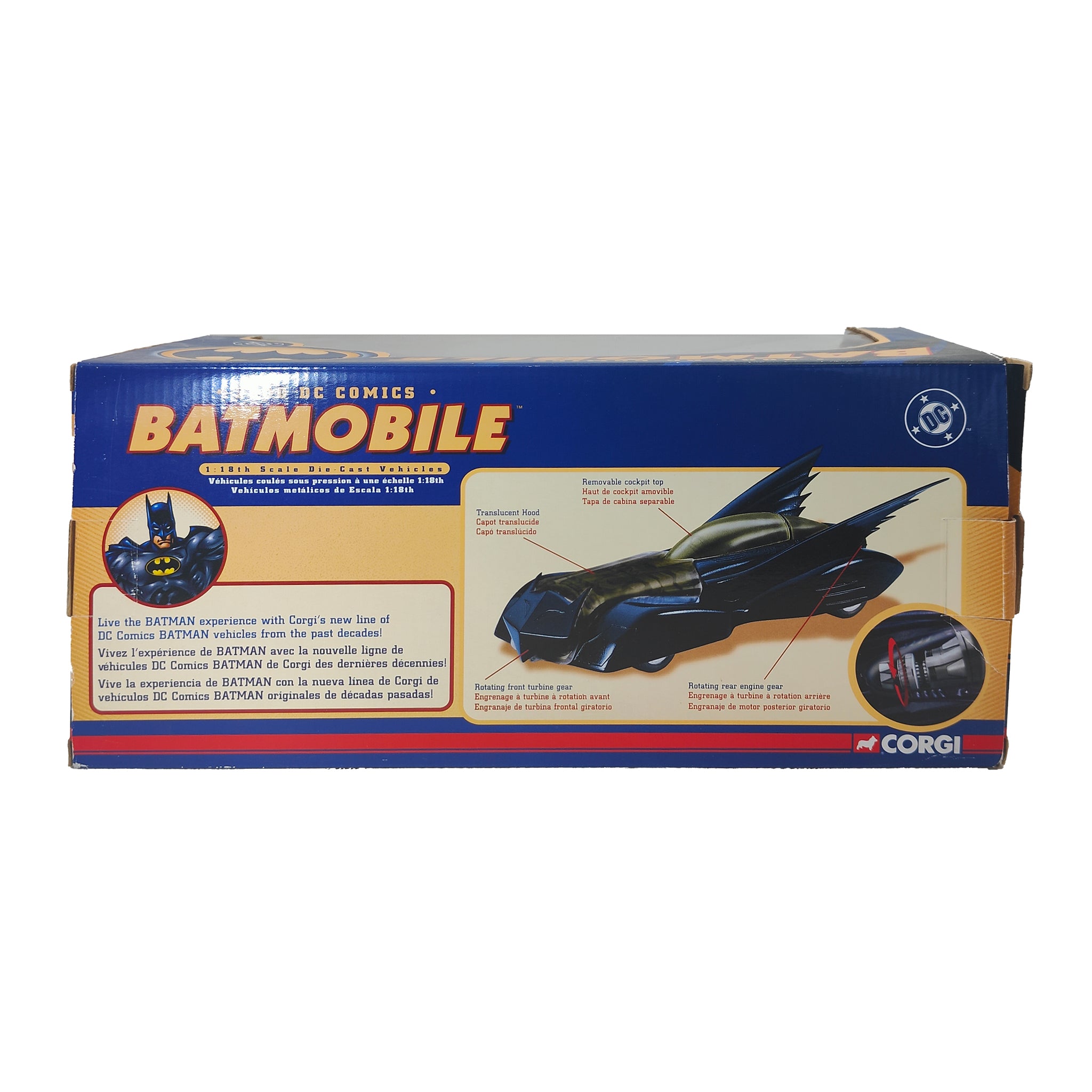 DC Comics 2000 Batmobile Corgi Diecast Metal Vehicle 2005 – Batman, Corgi, -, 2000, pre-owned collector piece, Uncanny Collectibles Dublin Ireland