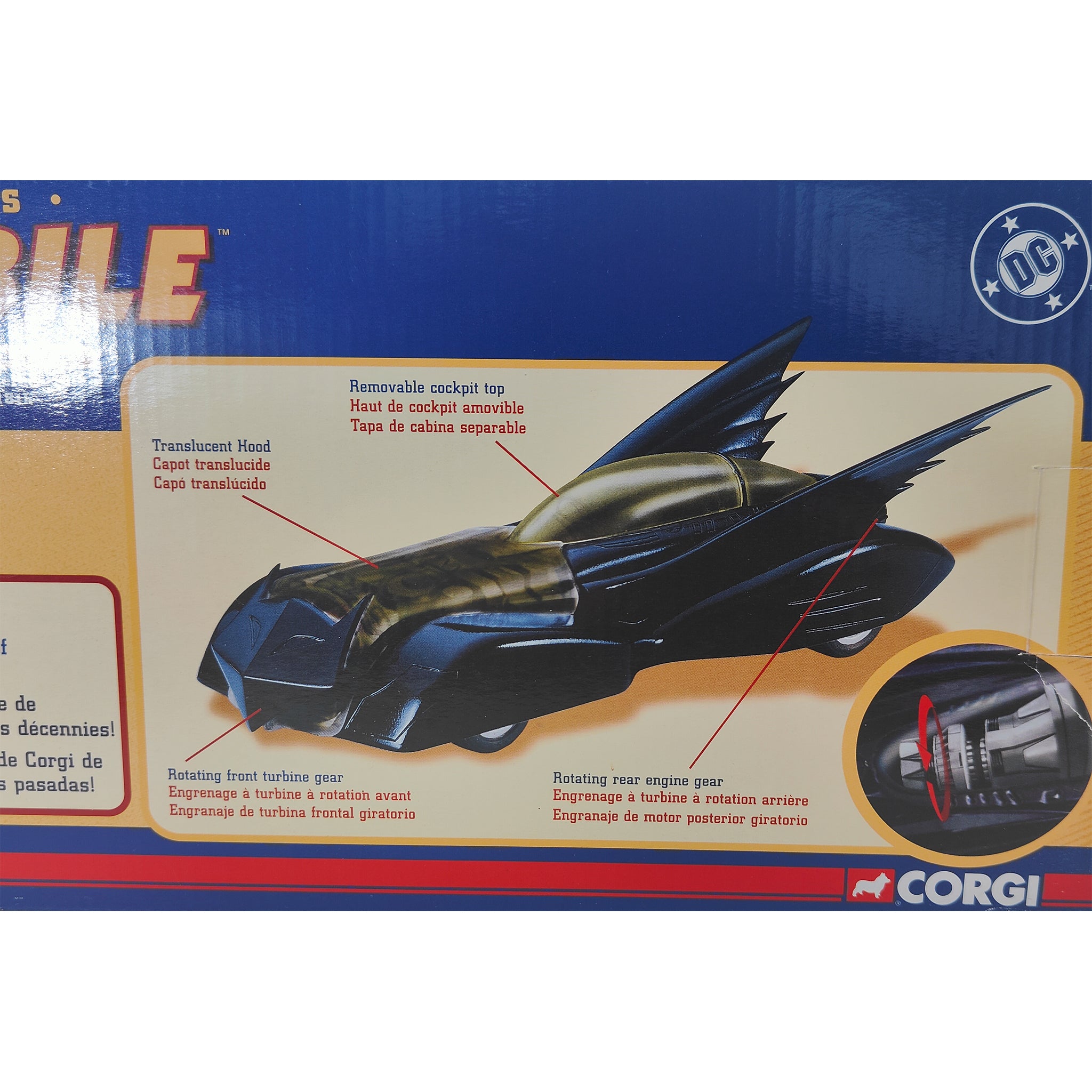 DC Comics 2000 Batmobile Corgi Diecast Metal Vehicle 2005 – Batman, Corgi, -, 2000, pre-owned collector piece, Uncanny Collectibles Dublin Ireland