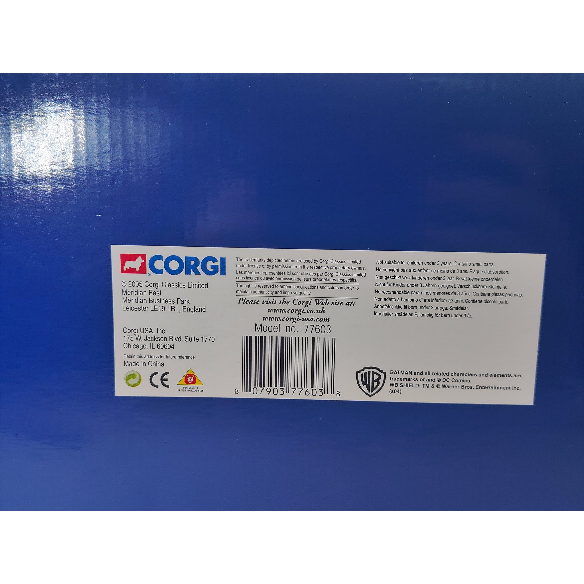 DC Comics 2000 Batmobile Corgi Diecast Metal Vehicle 2005