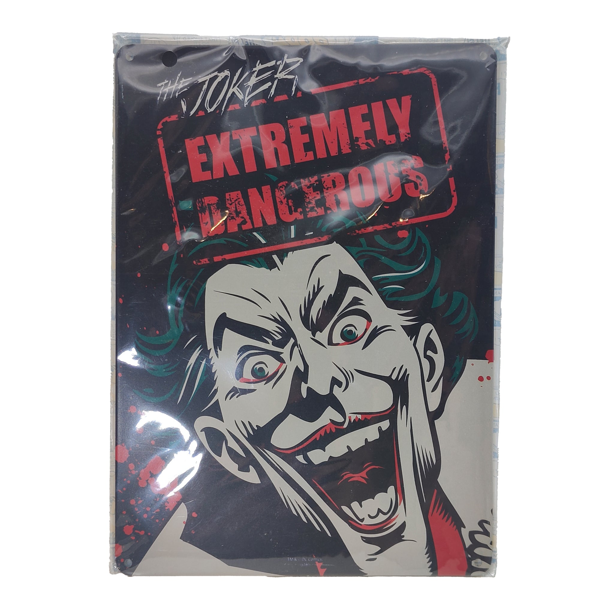 DC Comics Batman Joker Tin Sign Metal Poster Half Moon Bay – Batman, Vintage Brands, 21 cm, pre-owned collector piece, Uncanny Collectibles Dublin Ireland