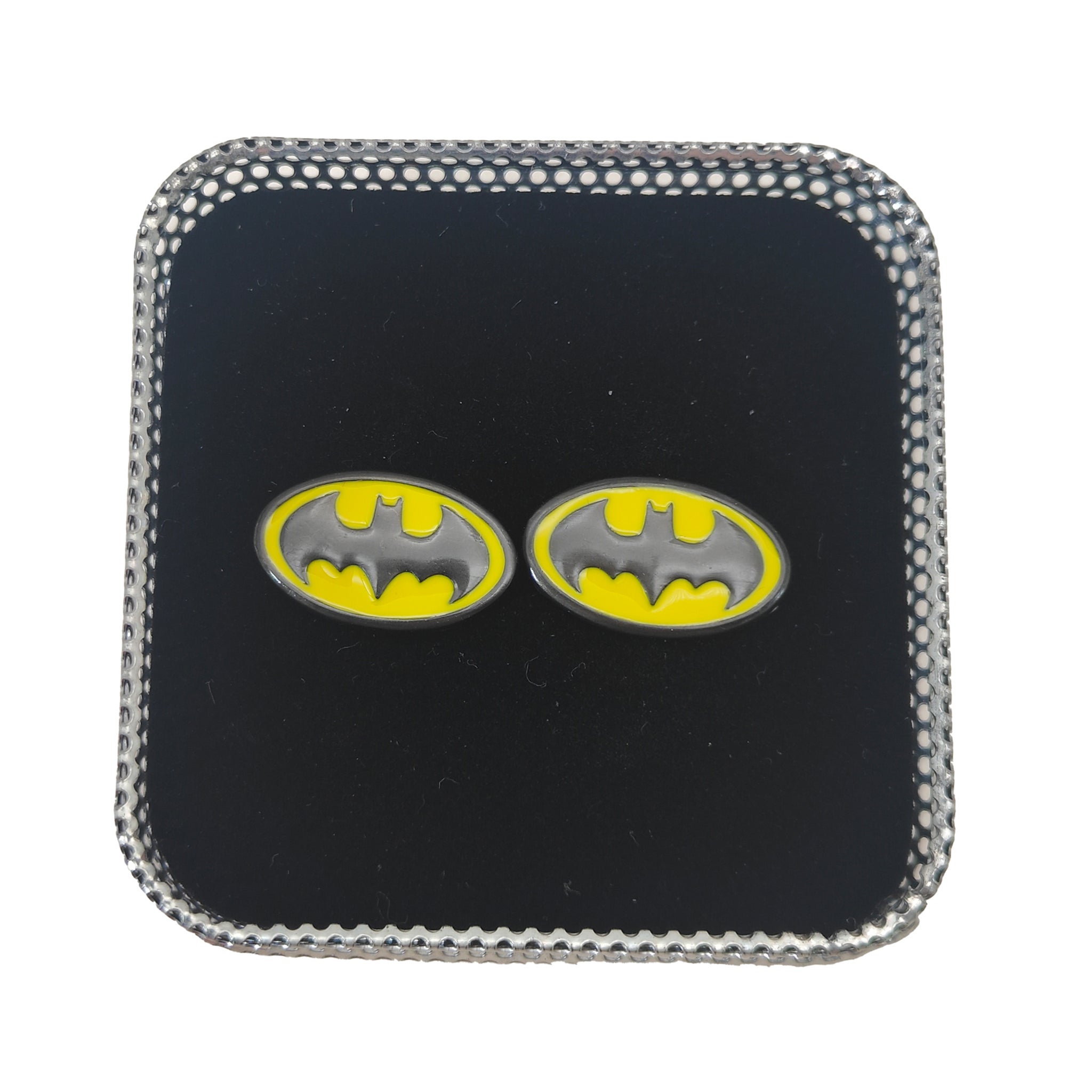 DC Comics Batman Logo Enamel Cufflinks 2010 – Batman, Vintage Brands, 2 cm, 2010, pre-owned collector piece, Uncanny Collectibles Dublin Ireland