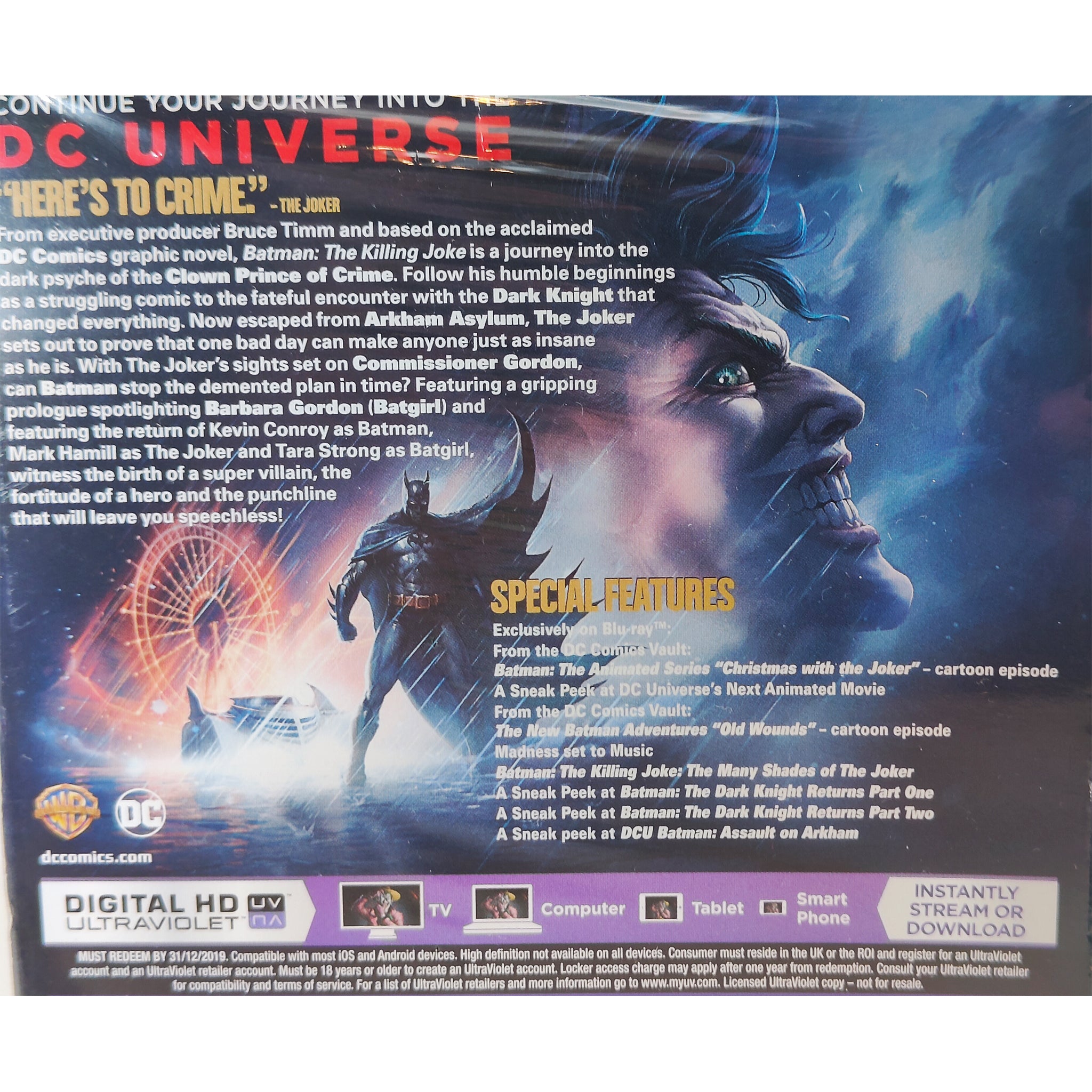 DC Comics Batman The Killing Joke Blu-ray Limited Edition Gift Set