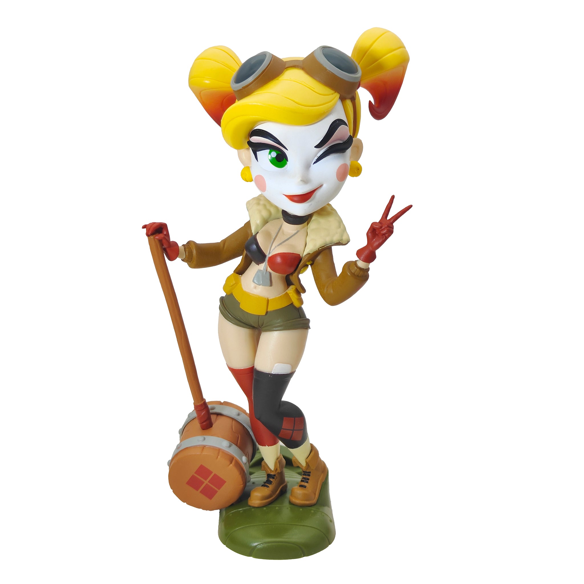 DC Comics Bombshells Harley Quinn Cryptozoic Vinyl Figure 2018 17cm – Batman, Quantum Mechanix, 17 cm, 2018, pre-owned collector piece, Uncanny Collectibles Dublin Ireland