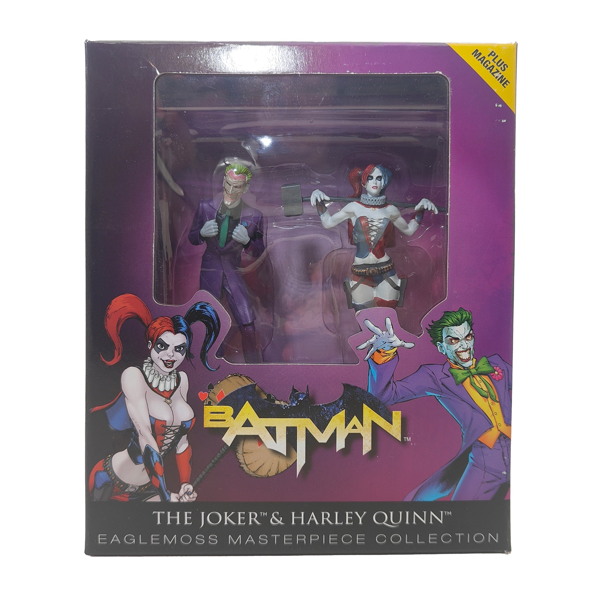 DC Comics The Joker and Harley Quinn Eaglemoss Masterpiece Collection 2 Pack – Batman, Eaglemoss, 13 cm, pre-owned collector piece, Uncanny Collectibles Dublin Ireland