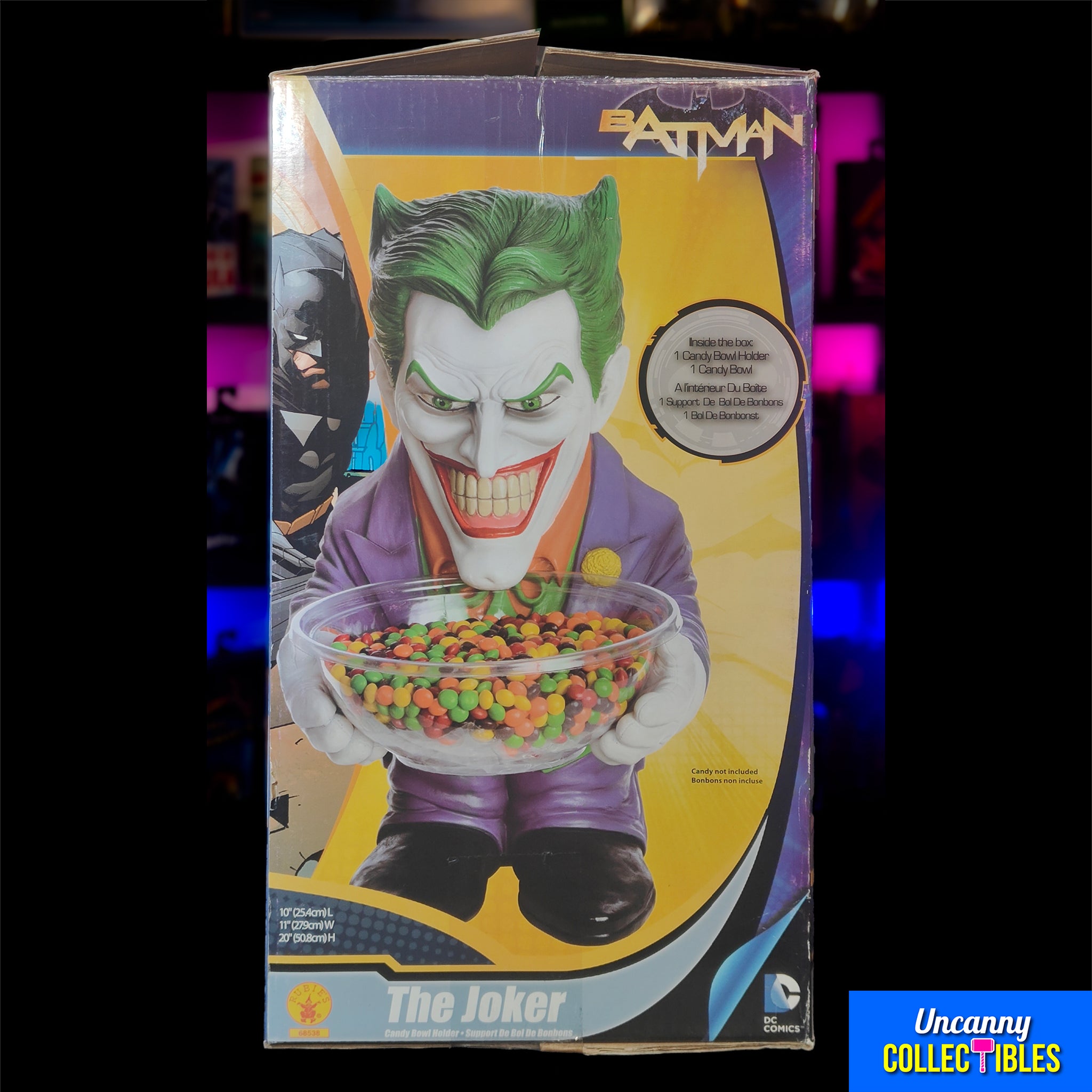 DC Comics The Joker Candy Bowl Holder Rubies 2014 – Batman, Rubie's, 51 cm, 2014, pre-owned collector piece, Uncanny Collectibles Dublin Ireland