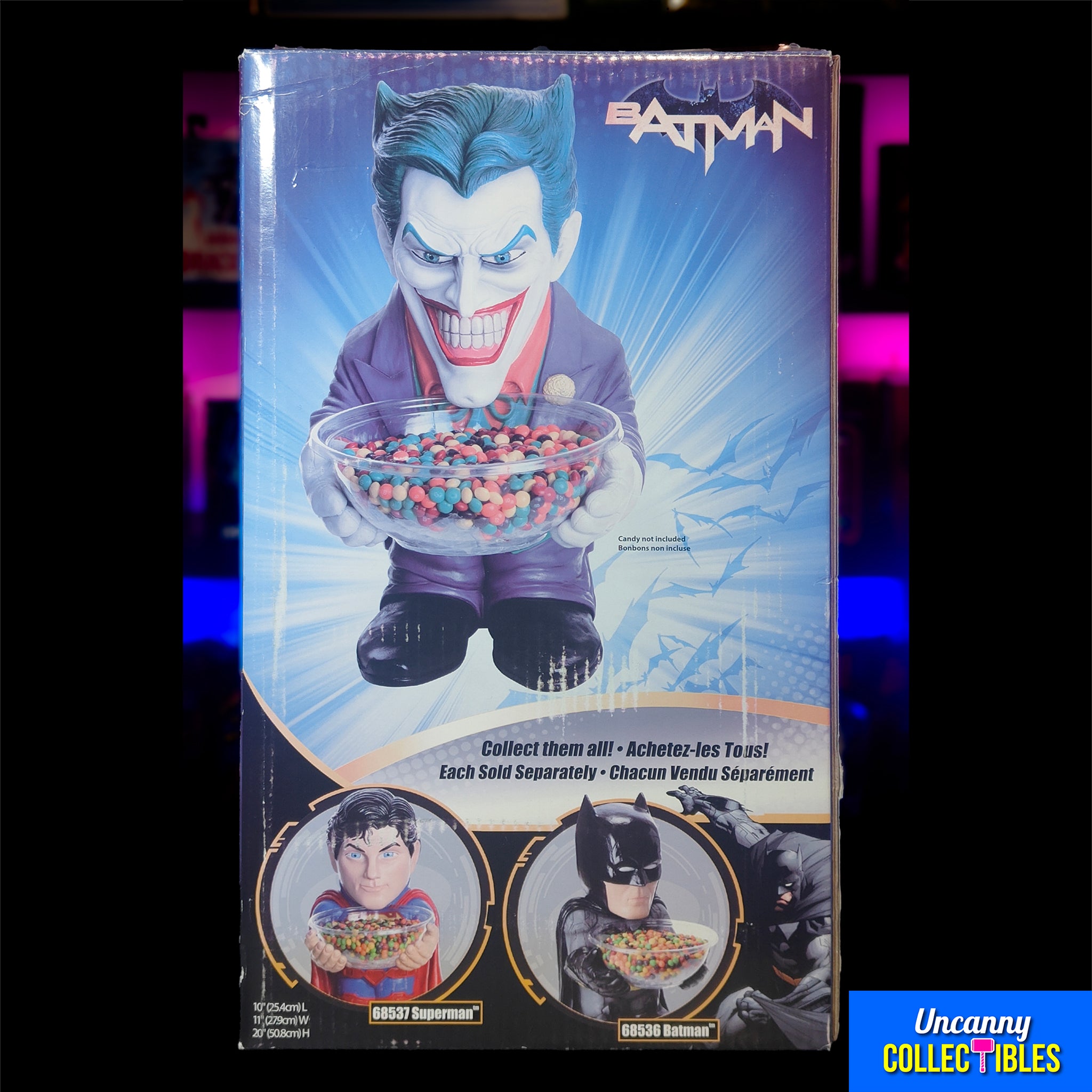 DC Comics The Joker Candy Bowl Holder Rubies 2014 – Batman, Rubie's, 51 cm, 2014, pre-owned collector piece, Uncanny Collectibles Dublin Ireland