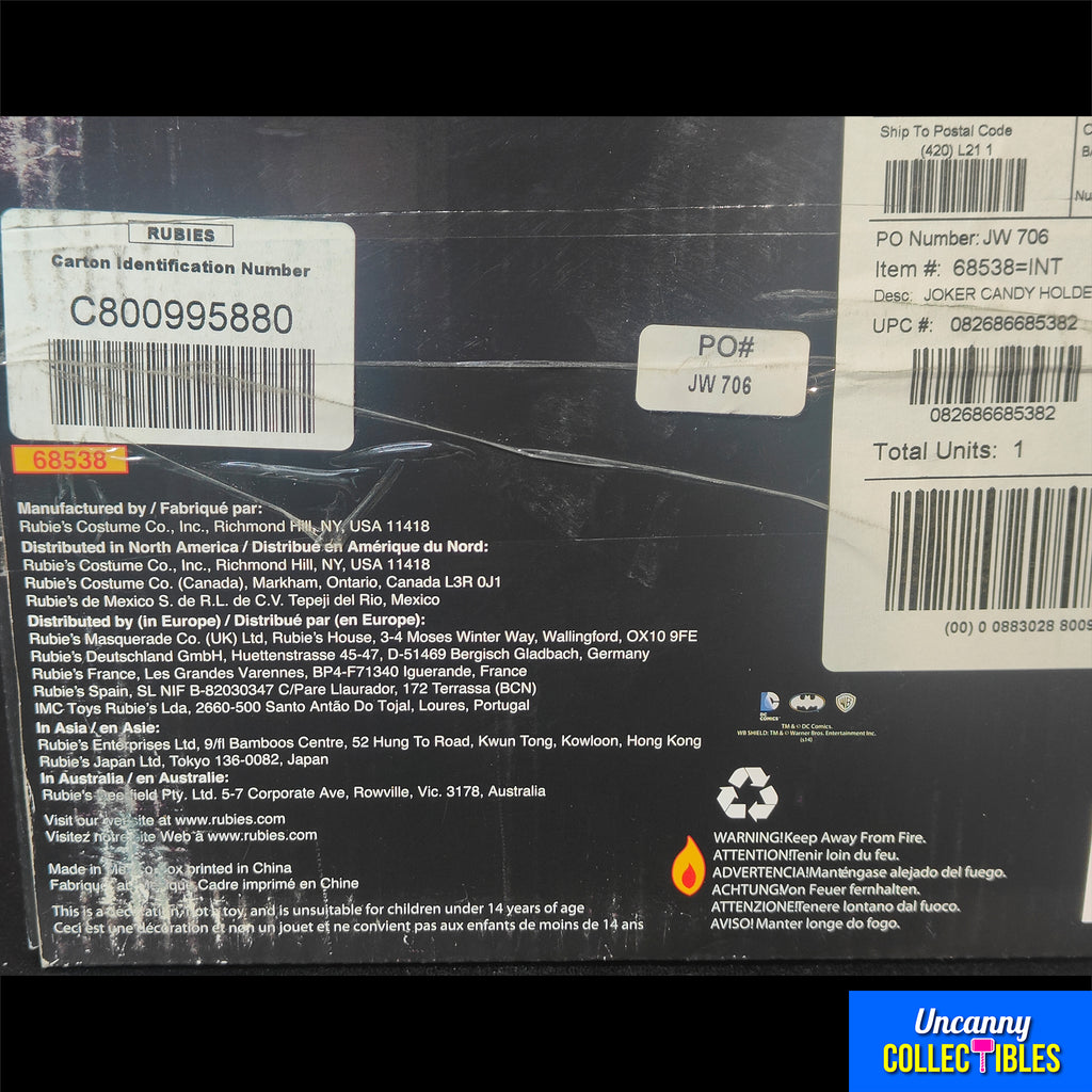 DC Comics The Joker Candy Bowl Holder Rubies 2014