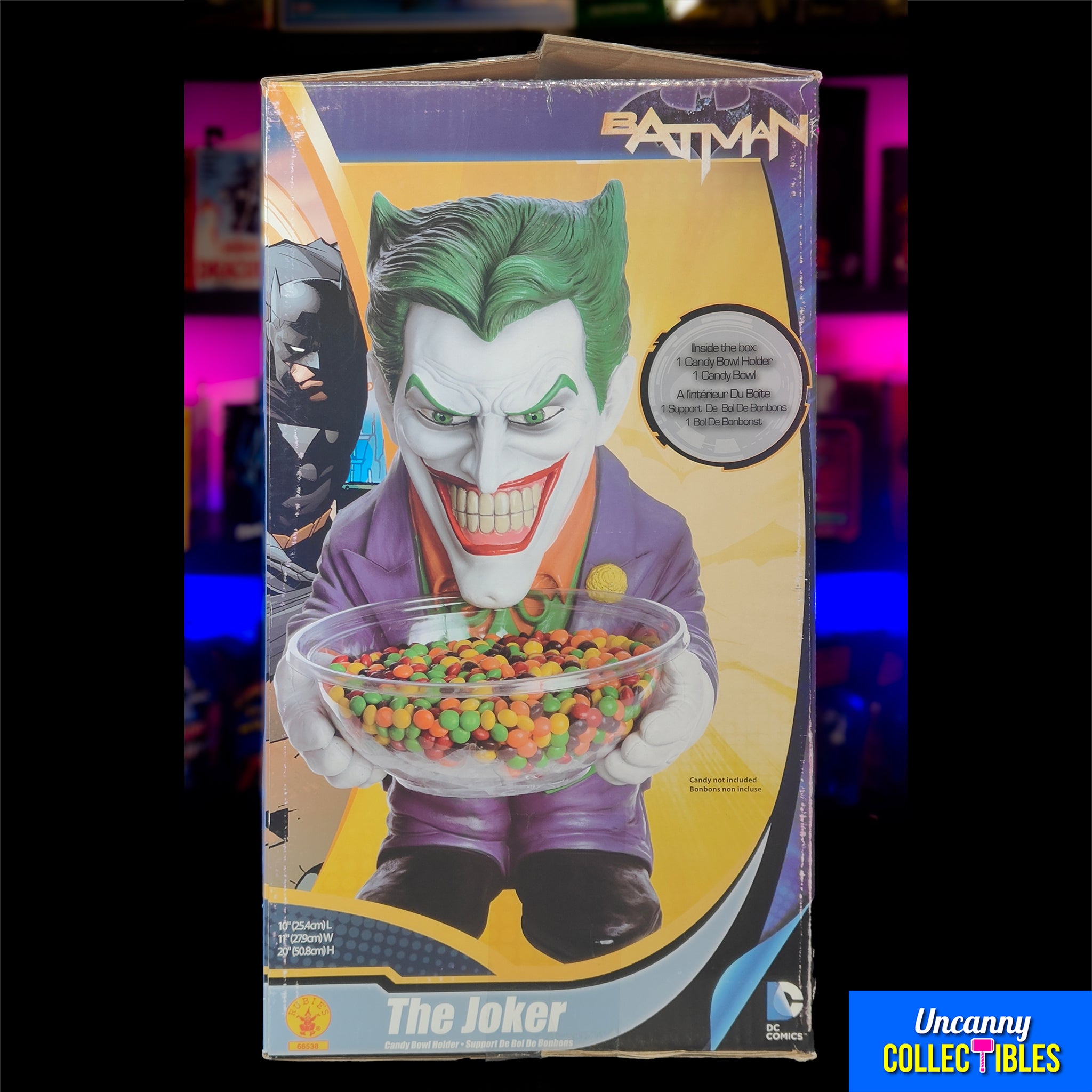 DC Comics The Joker Candy Bowl Holder Rubies 2014 – Batman, Rubie's, 51 cm, 2014, pre-owned collector piece, Uncanny Collectibles Dublin Ireland
