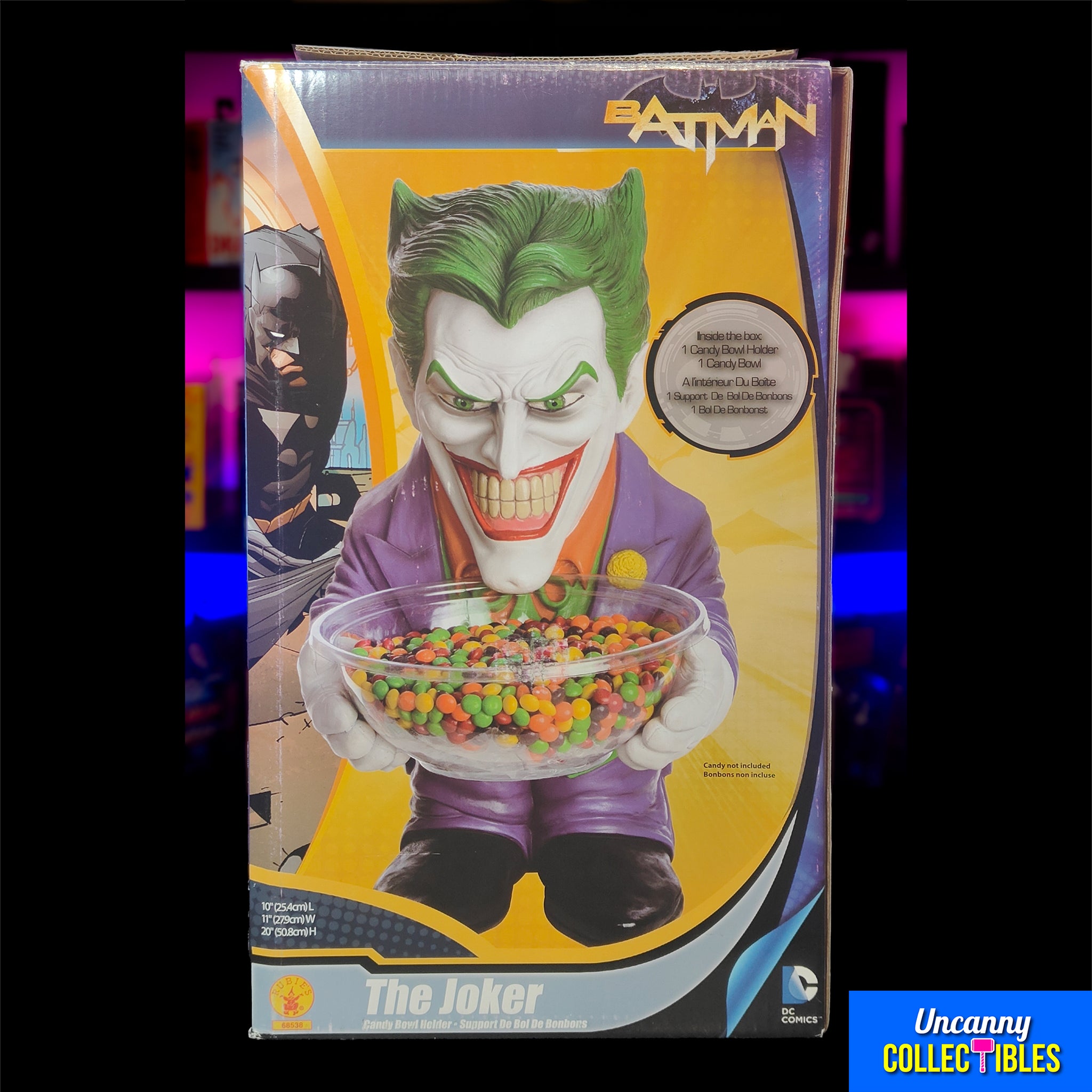 DC Comics The Joker Candy Bowl Holder Rubies 2014 – Batman, Rubie's, 51 cm, 2014, pre-owned collector piece, Uncanny Collectibles Dublin Ireland