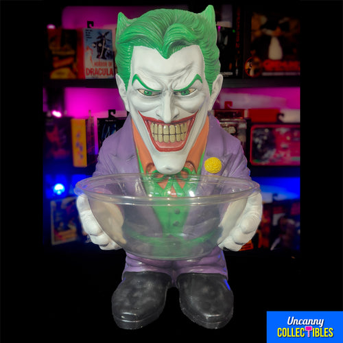 DC Comics The Joker Candy Bowl Holder Rubies 2014 – Batman, Rubie's, 51 cm, 2014, pre-owned collector piece, Uncanny Collectibles Dublin Ireland