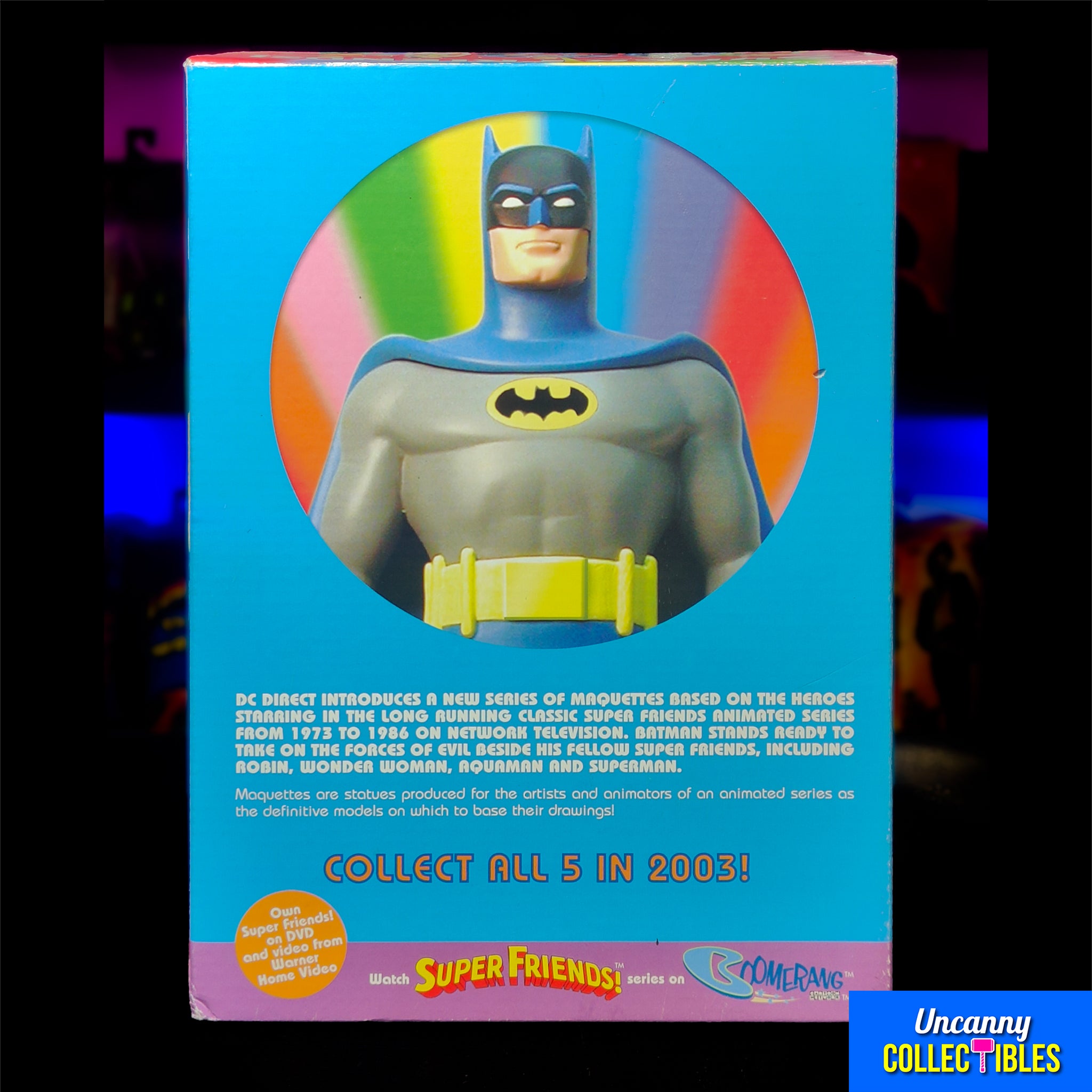 DC Direct Super Friends Batman Maquette Limited Edition 2051 of 4000 – Batman, Vintage Brands, 22 cm, 2051, pre-owned collector piece, Uncanny Collectibles Dublin Ireland