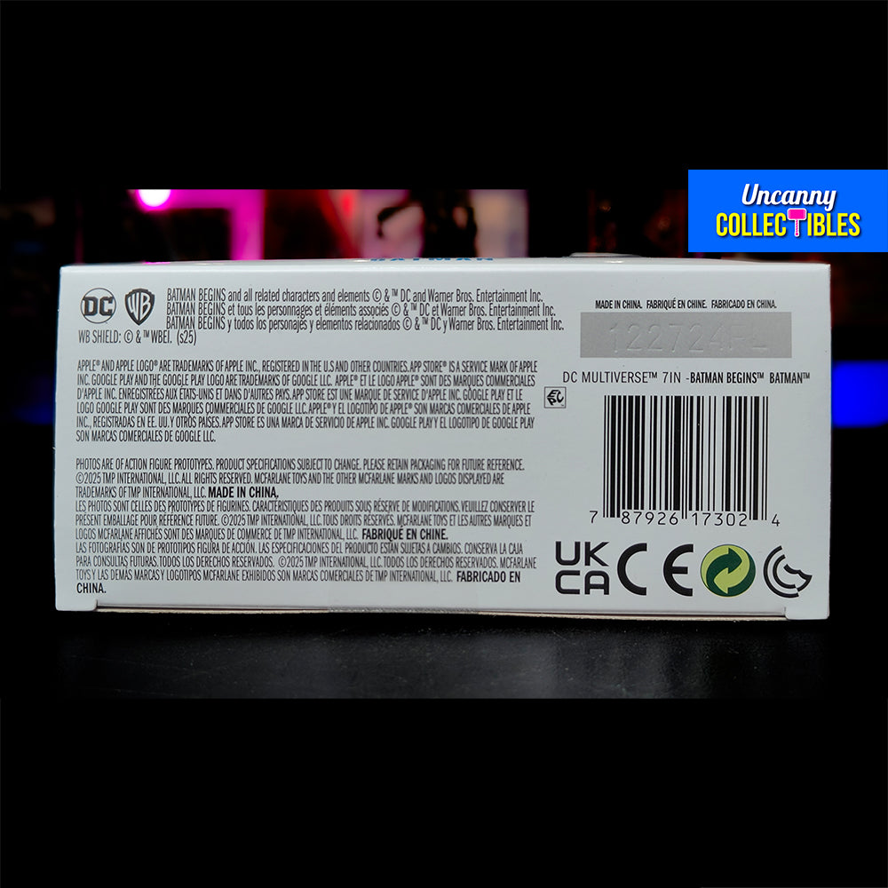 DC Multiverse Batman Begins Christian Bale 18 cm Action Figure – Batman, McFarlane Toys, 18 cm, 2025, brand new collector item, Uncanny Collectibles Dublin Ireland