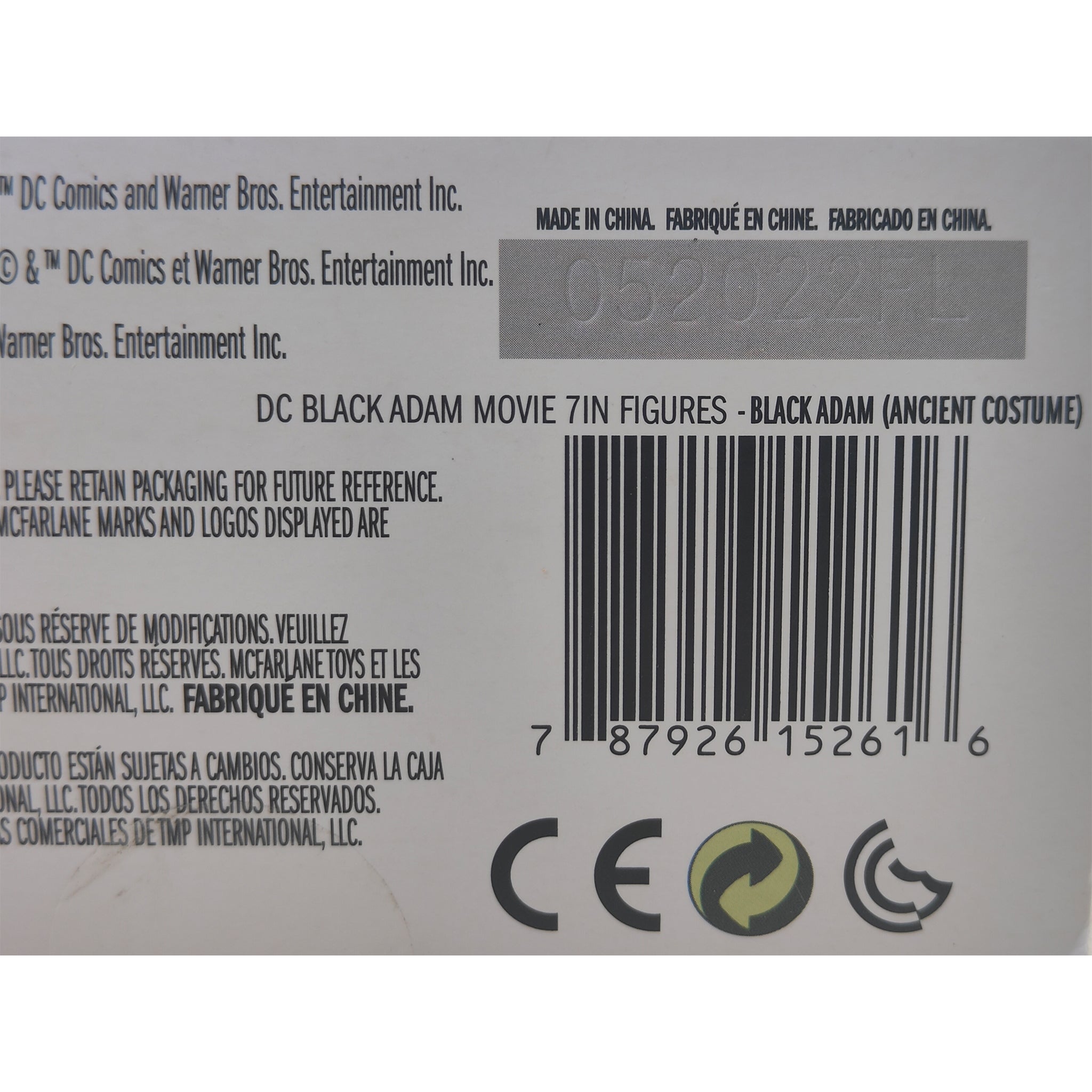 DC Multiverse Black Adam With Cloak Black Adam McFarlane Toys Action Figure 2022 18cm – DC Heroes, McFarlane Toys, 18 cm, 2022, pre-owned collector piece, Uncanny Collectibles Dublin Ireland