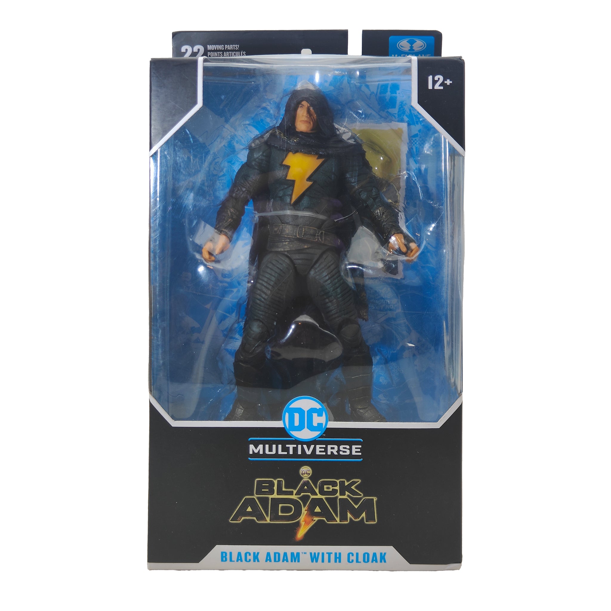 DC Multiverse Black Adam With Cloak Black Adam McFarlane Toys Action Figure 2022 18cm – DC Heroes, McFarlane Toys, 18 cm, 2022, pre-owned collector piece, Uncanny Collectibles Dublin Ireland