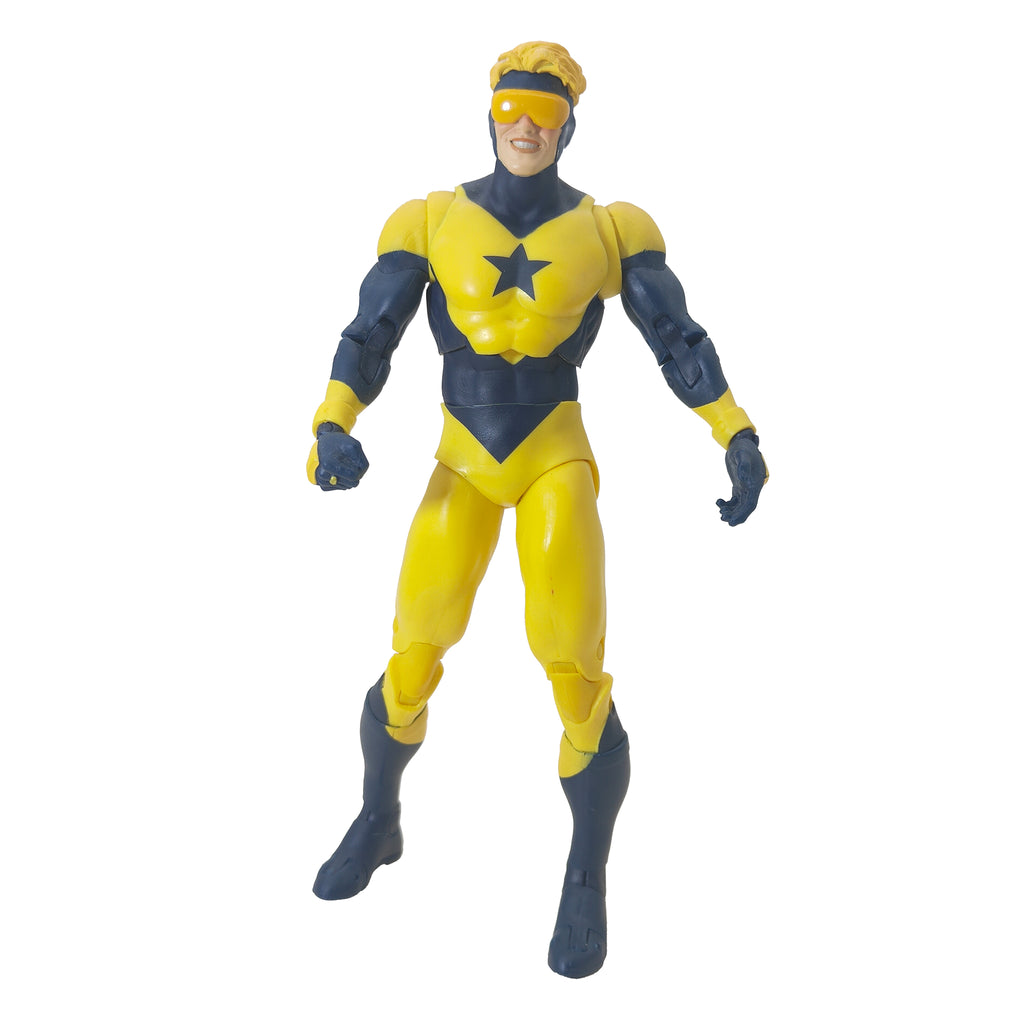 DC Multiverse Booster Gold From Booster Gold & Blue Beetle McFarlane Toys 2 Pack – DC Heroes, McFarlane Toys, 18 cm, pre-owned collector piece, Uncanny Collectibles Dublin Ireland