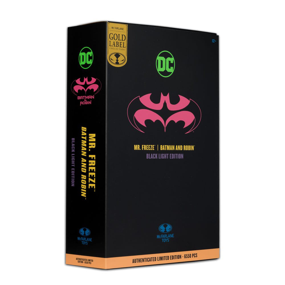 DC Multiverse Mr Freeze Black Light Edition Gold Label Batman and Robin 18 cm Action Figure – Batman, McFarlane Toys, 18 cm, 2021, brand new collector item, Uncanny Collectibles Dublin Ireland