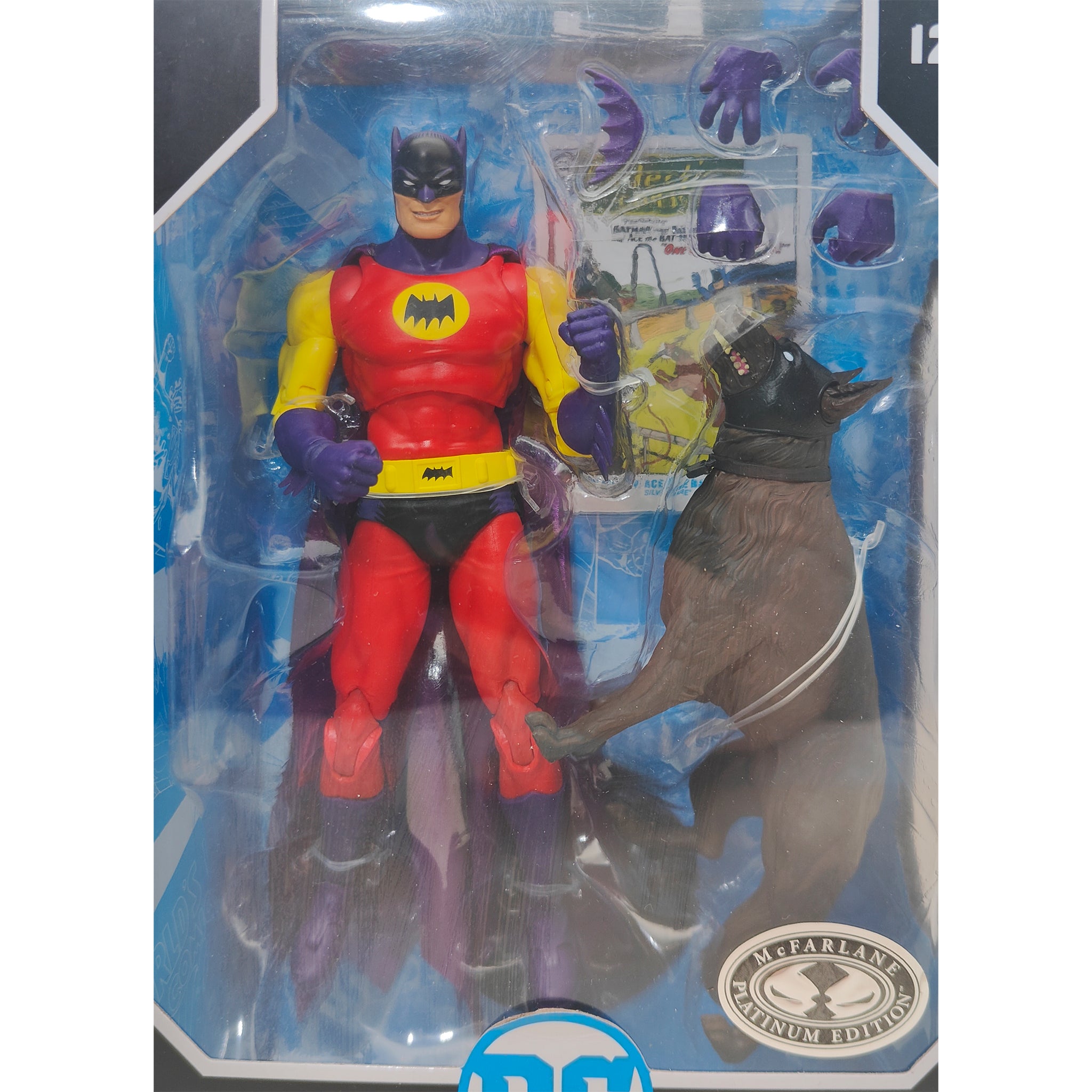 DC Multiverse Silver Age Batman And Ace The Bat Hound Platinum Edition McFarlane Toys Action Figure 2024 18cm – Batman, McFarlane Toys, 18 cm, 2024, pre-owned collector piece, Uncanny Collectibles Dublin Ireland