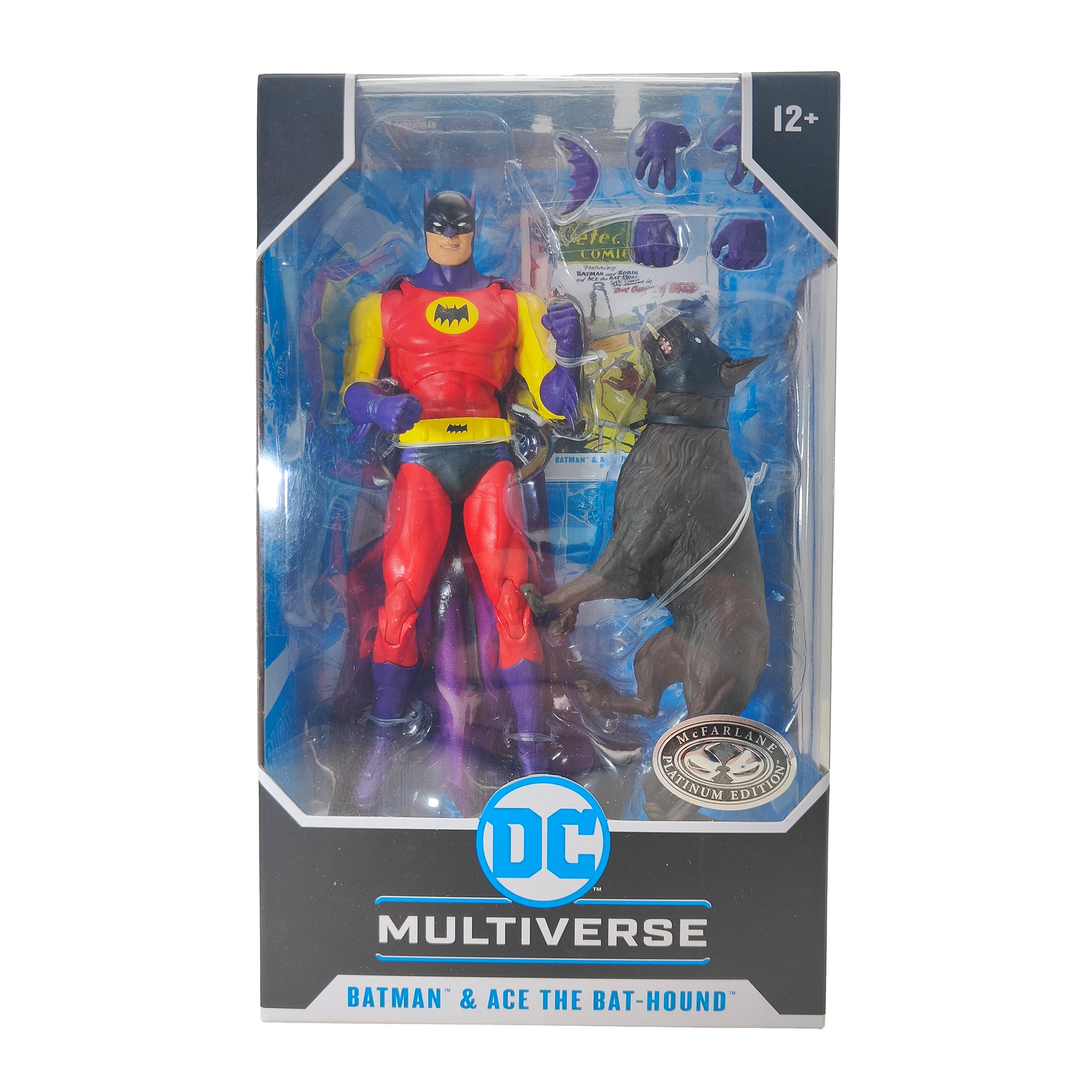 DC Multiverse Silver Age Batman And Ace The Bat Hound Platinum Edition McFarlane Toys Action Figure 2024 18cm – Batman, McFarlane Toys, 18 cm, 2024, pre-owned collector piece, Uncanny Collectibles Dublin Ireland