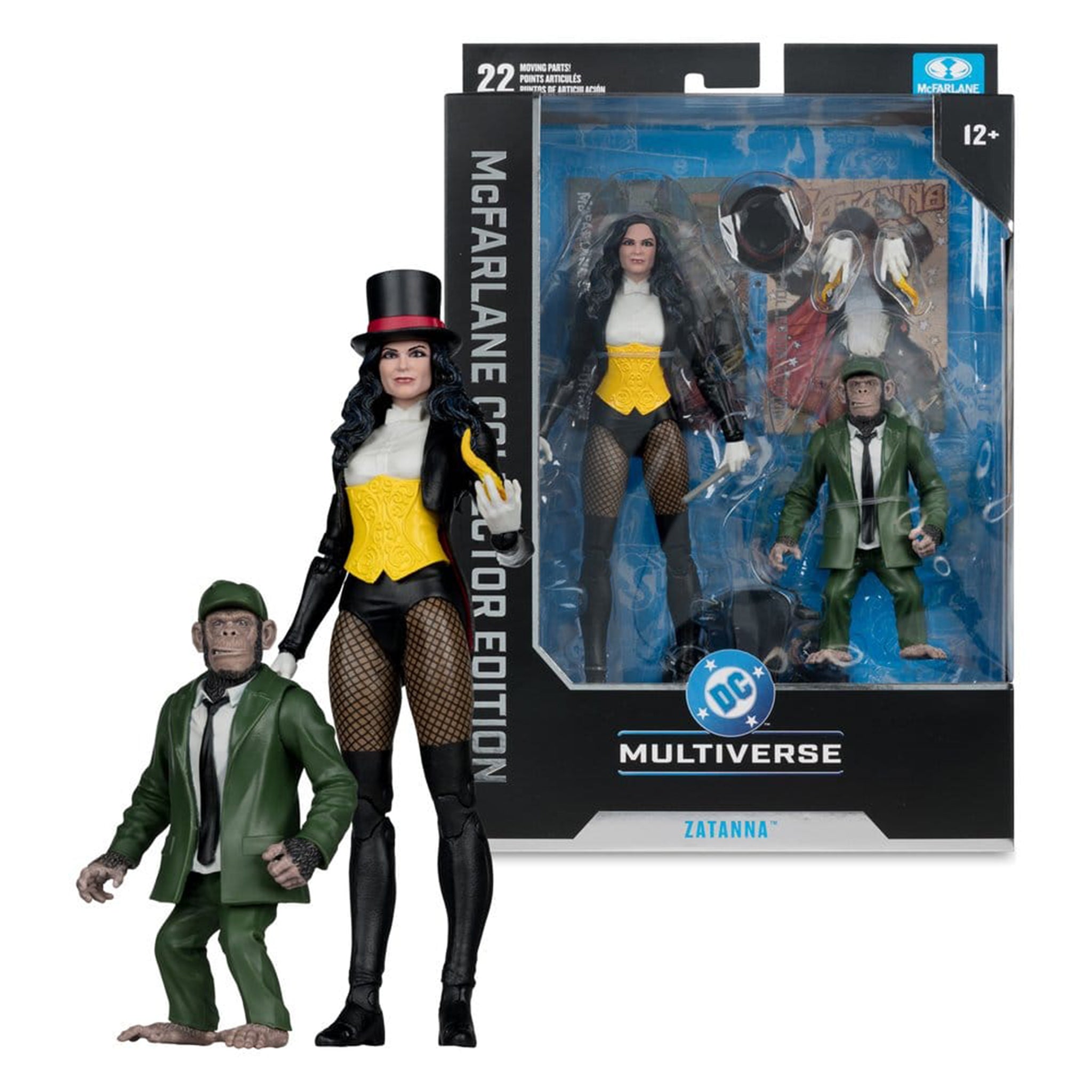 DC Multiverse  Zatanna with Detective Chimp McFarlane Toys Action Figure Collector Edition