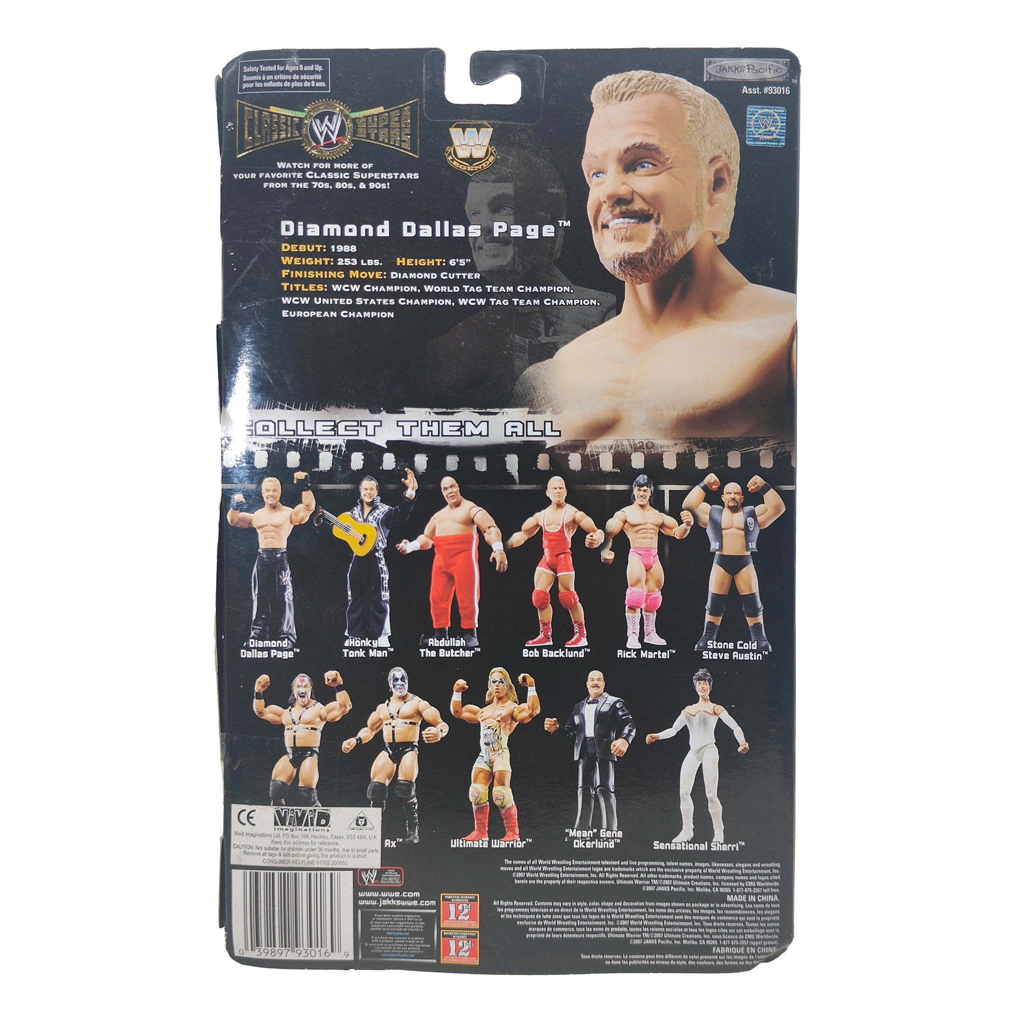 Diamond Dallas Page WWE Classic Superstars Series 14 Jakks Pacific Action Figure 2007 18cm – WWE, JAKKS Pacific, 18 cm, 2009, pre-owned collector piece, Uncanny Collectibles Dublin Ireland
