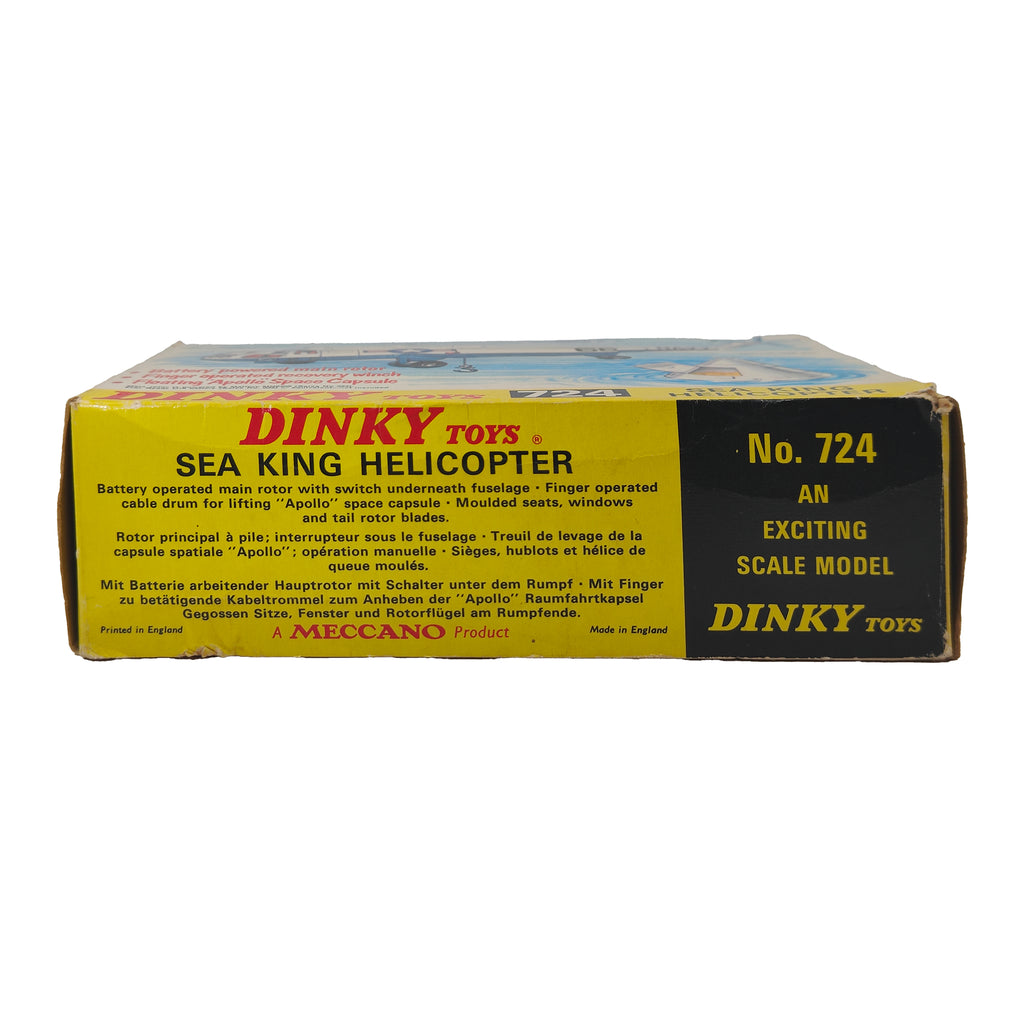 Dinky Sea King Helicopter Apollo Capsule 724 Meccano 1971 Motor Not Working
