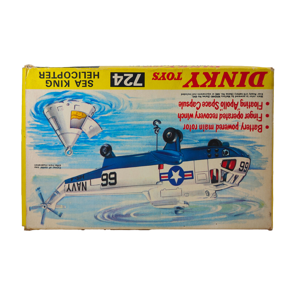 Dinky Sea King Helicopter Apollo Capsule 724 Meccano 1971 Motor Not Working