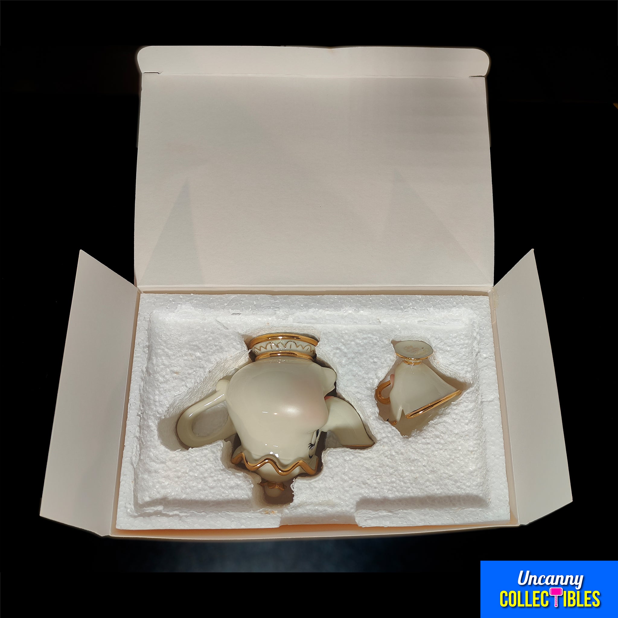 Disney Beauty and the Beast Mrs Potts and Chip Lenox Figurine Vintage 1990s Early 2000s