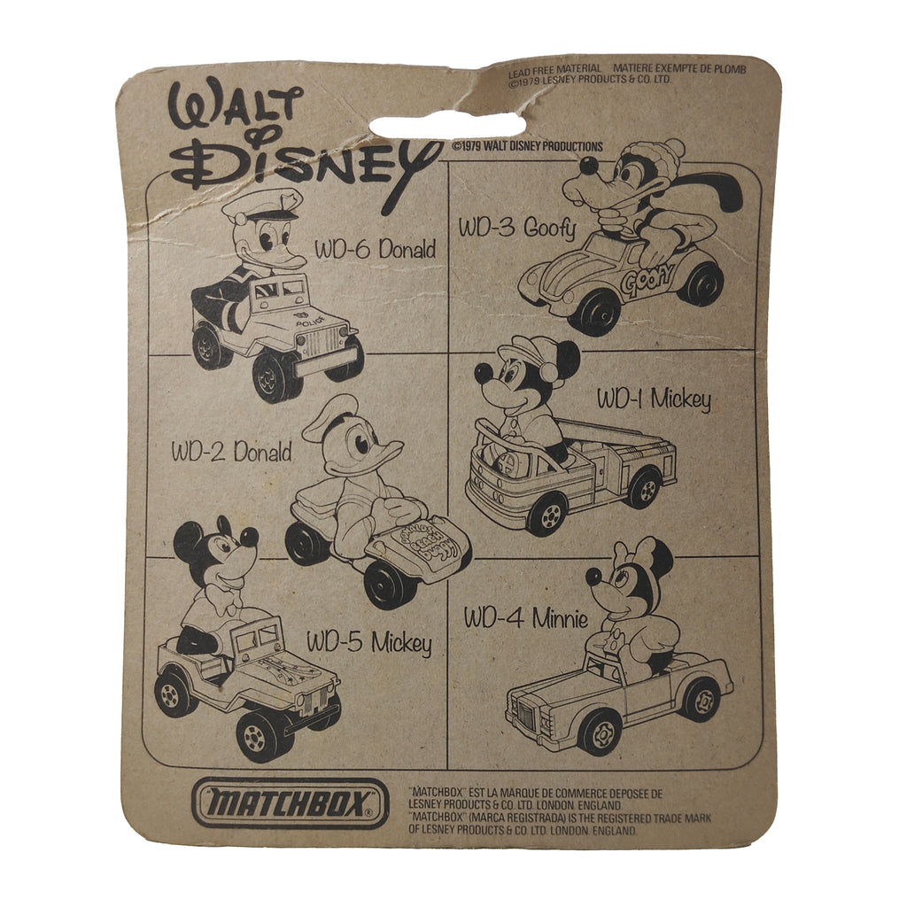 Disney Goofy Sports Car Matchbox WD-9 Lesney Die-Cast 1979