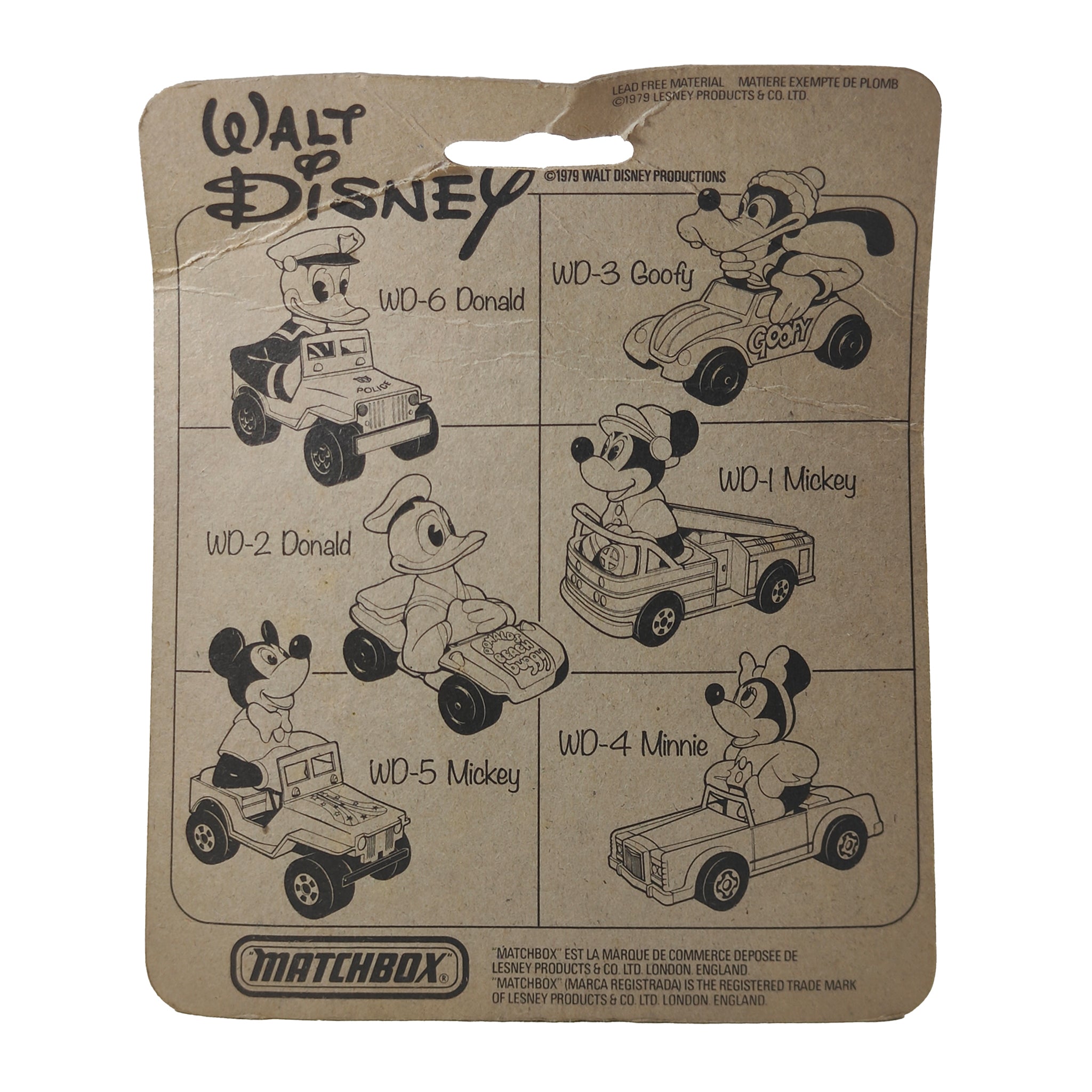 Disney Goofy Sports Car Matchbox WD-9 Lesney Die-Cast 1979