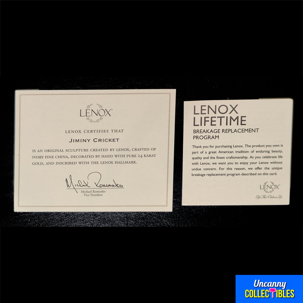 Disney Pinocchio Jiminy Cricket Lenox Figurine Vintage 1990s Early 2000s