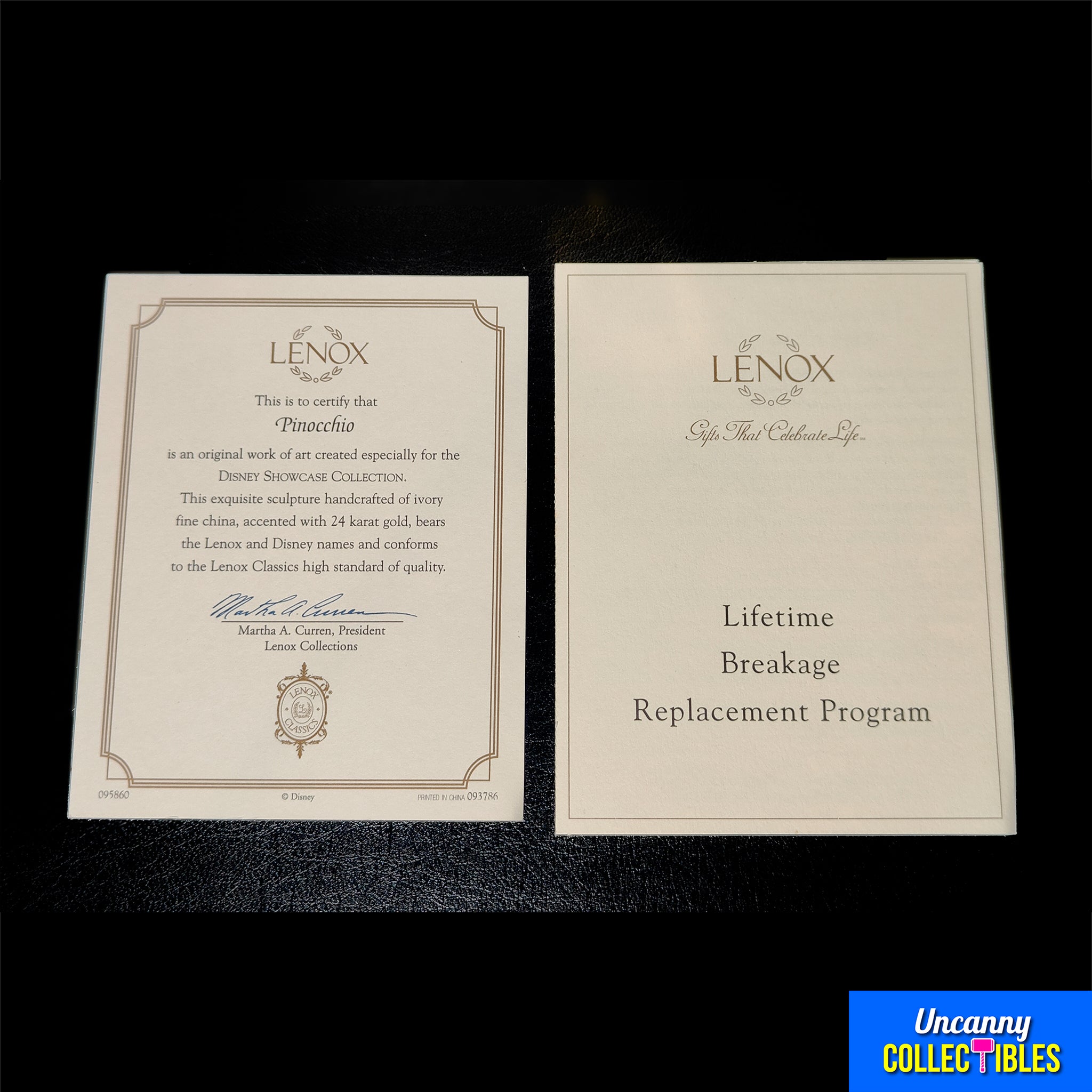 Disney Pinocchio Lenox Figurine Vintage 1990s Early 2000s – Disney, Vintage Brands, 14 cm, 1990, pre-owned collector piece, Uncanny Collectibles Dublin Ireland