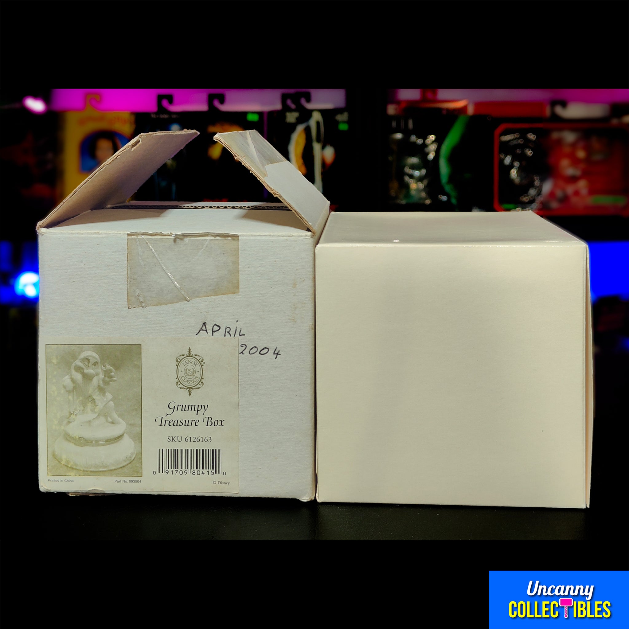 Disney Snow White Grumpy Treasure Box Lenox Trinket Box with Charm – Disney, Vintage Brands, 14 cm, pre-owned collector piece, Uncanny Collectibles Dublin Ireland