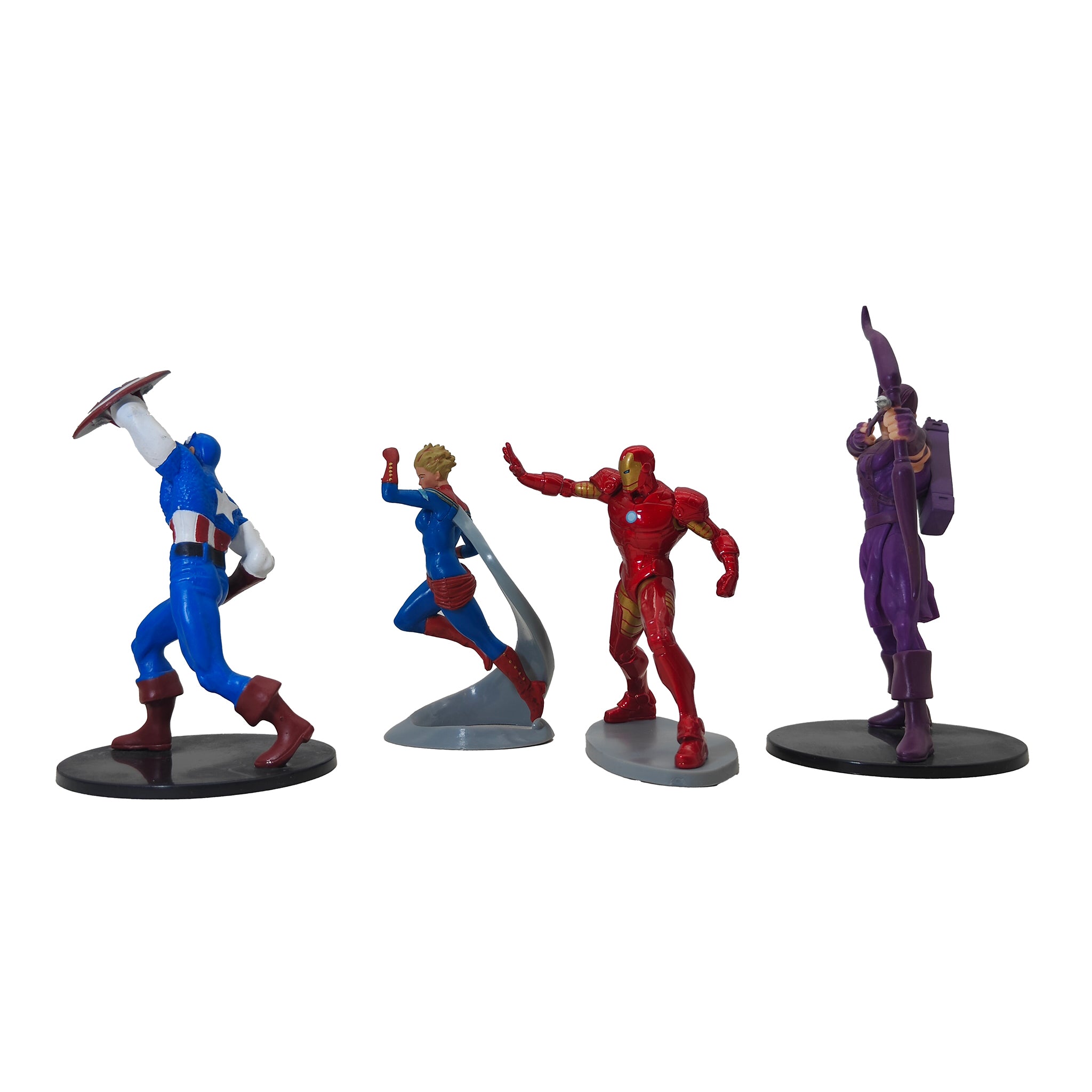 Disney Store Marvel Avengers Captain America Iron Man Captain Marvel Hawkeye PVC Figures Bundle