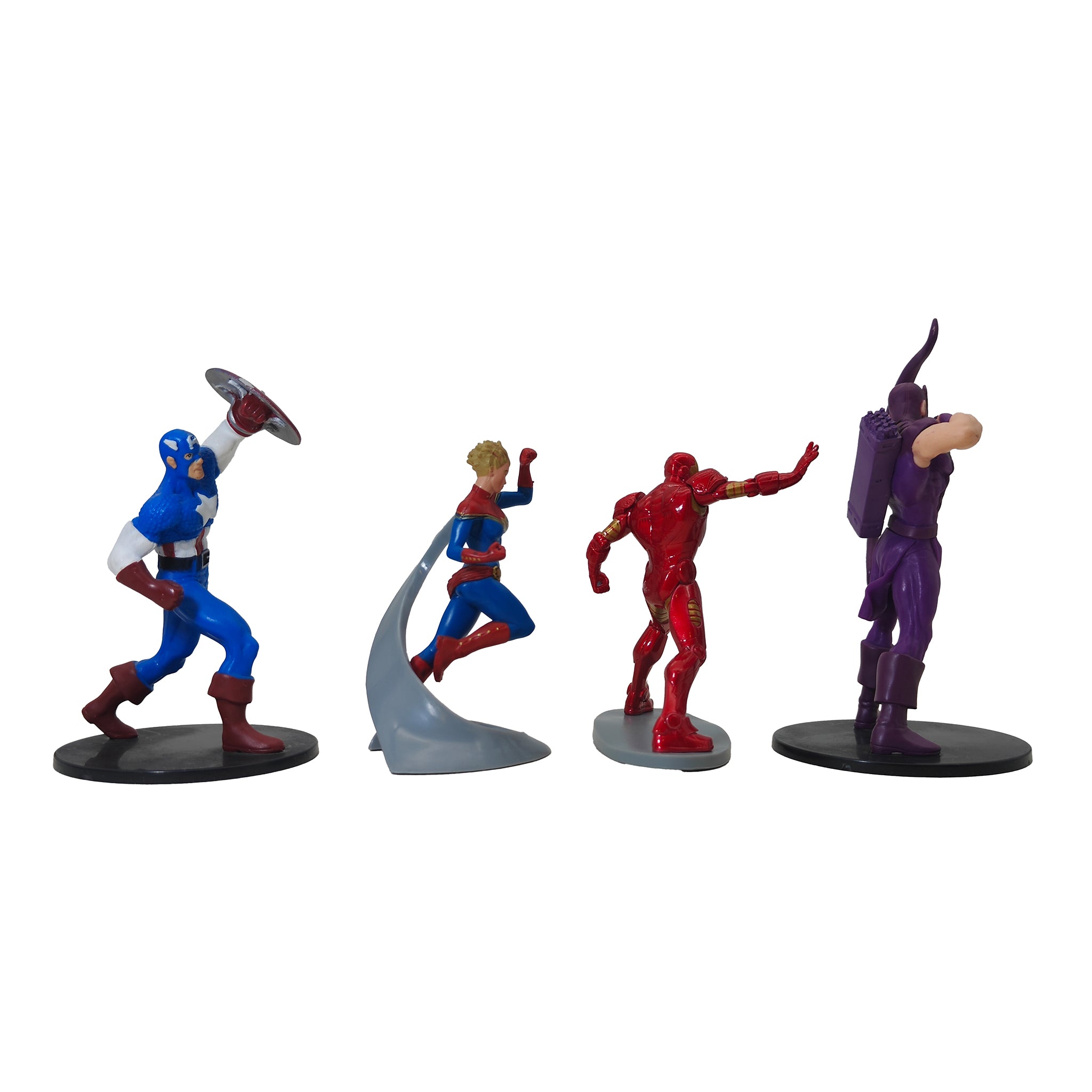 Disney Store Marvel Avengers Captain America Iron Man Captain Marvel Hawkeye PVC Figures Bundle