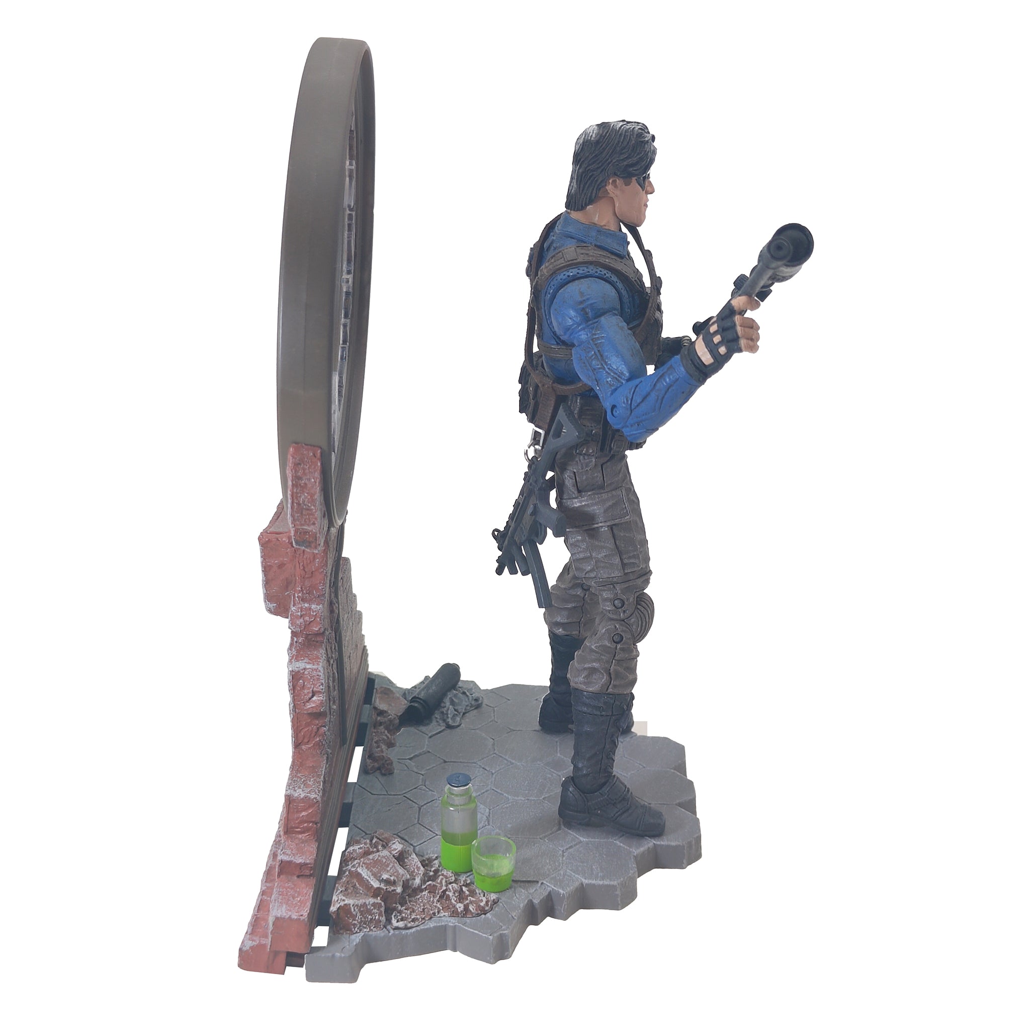 Disney Store Marvel Select Winter Soldier Bucky Barnes Action Figure 2021 18cm – Avengers, Diamond Select Toys, 18 cm, 2021, pre-owned collector piece, Uncanny Collectibles Dublin Ireland