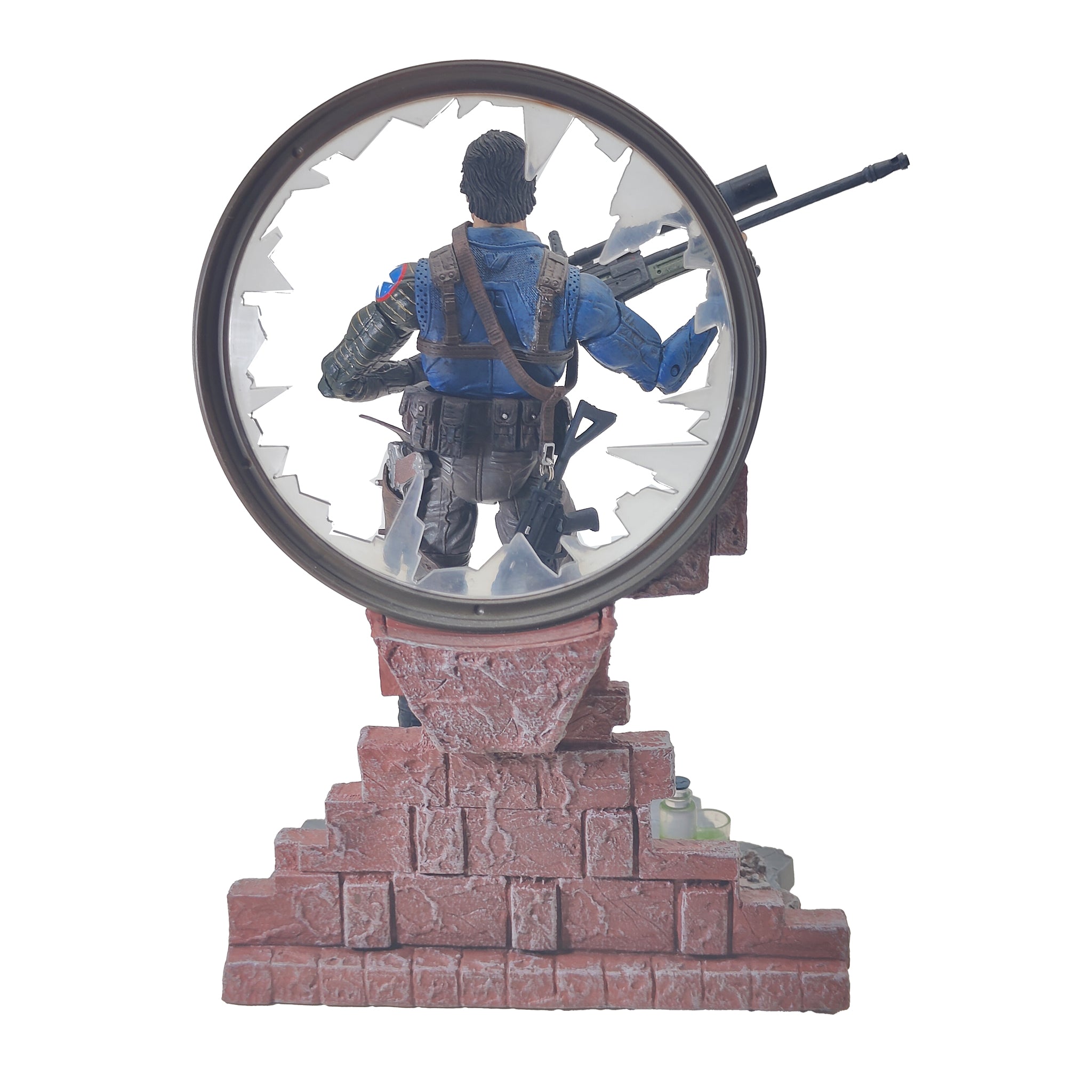 Disney Store Marvel Select Winter Soldier Bucky Barnes Action Figure 2021 18cm – Avengers, Diamond Select Toys, 18 cm, 2021, pre-owned collector piece, Uncanny Collectibles Dublin Ireland