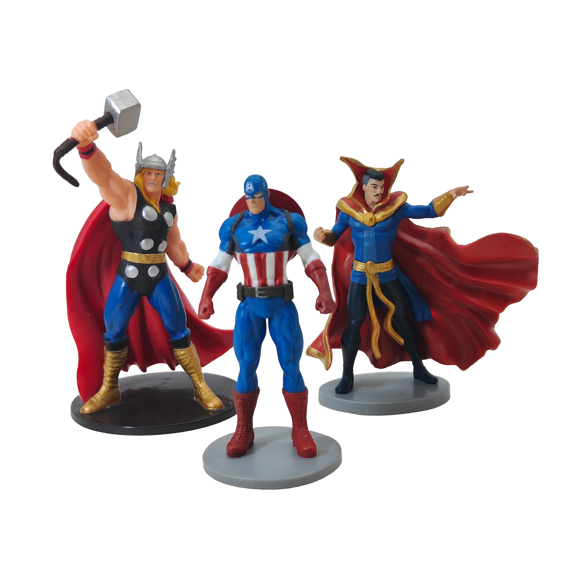 Disney Store Marvel Thor Captain America Doctor Strange PVC Figures Bundle