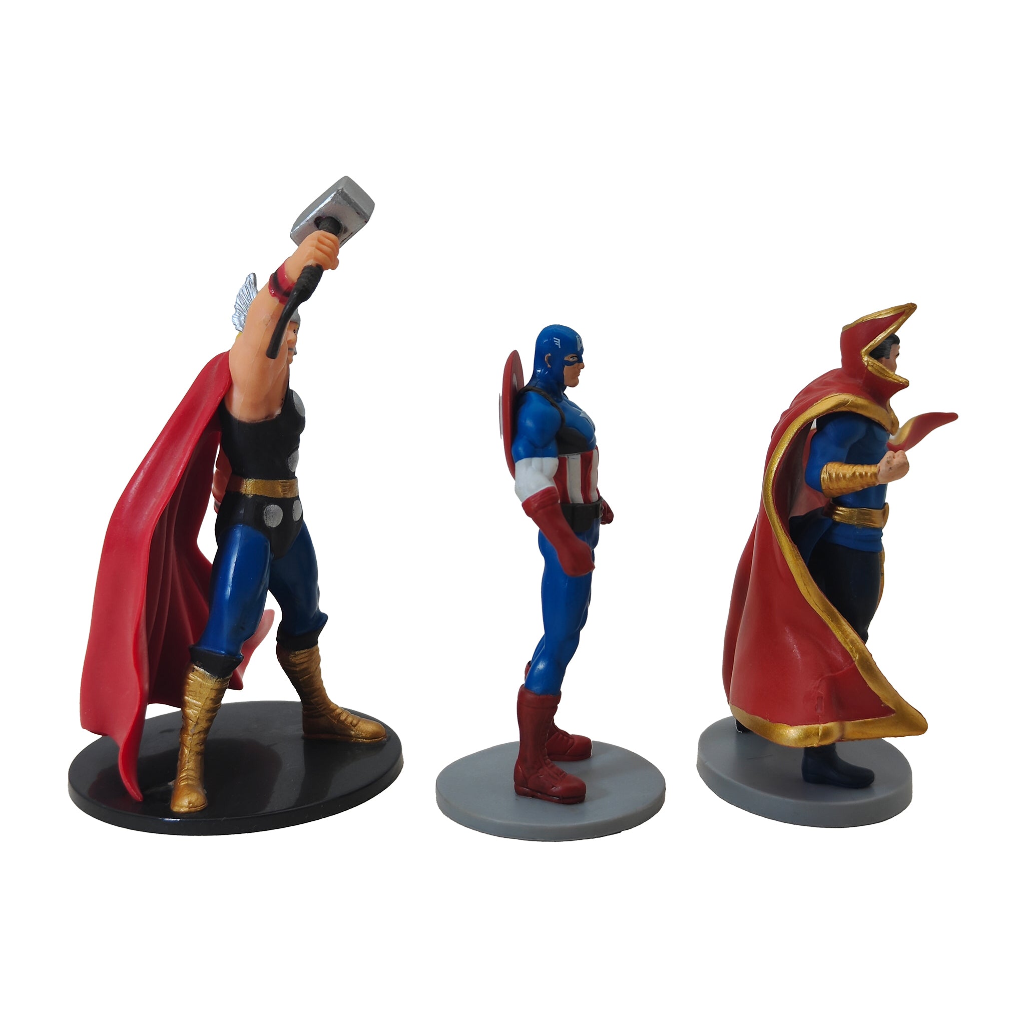 Disney Store Marvel Thor Captain America Doctor Strange PVC Figures Bundle